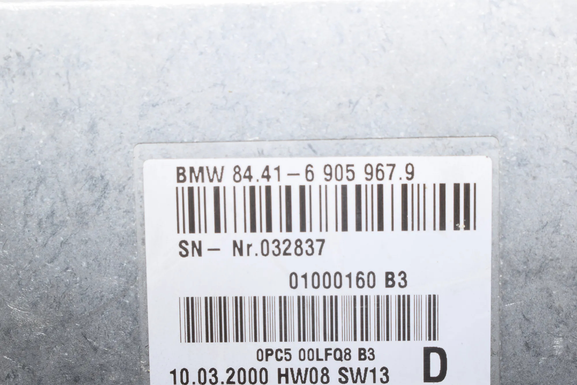 Other Control Units – OEM 6905967 · BMW 5 Touring (E39) 530 d 2000 – 5