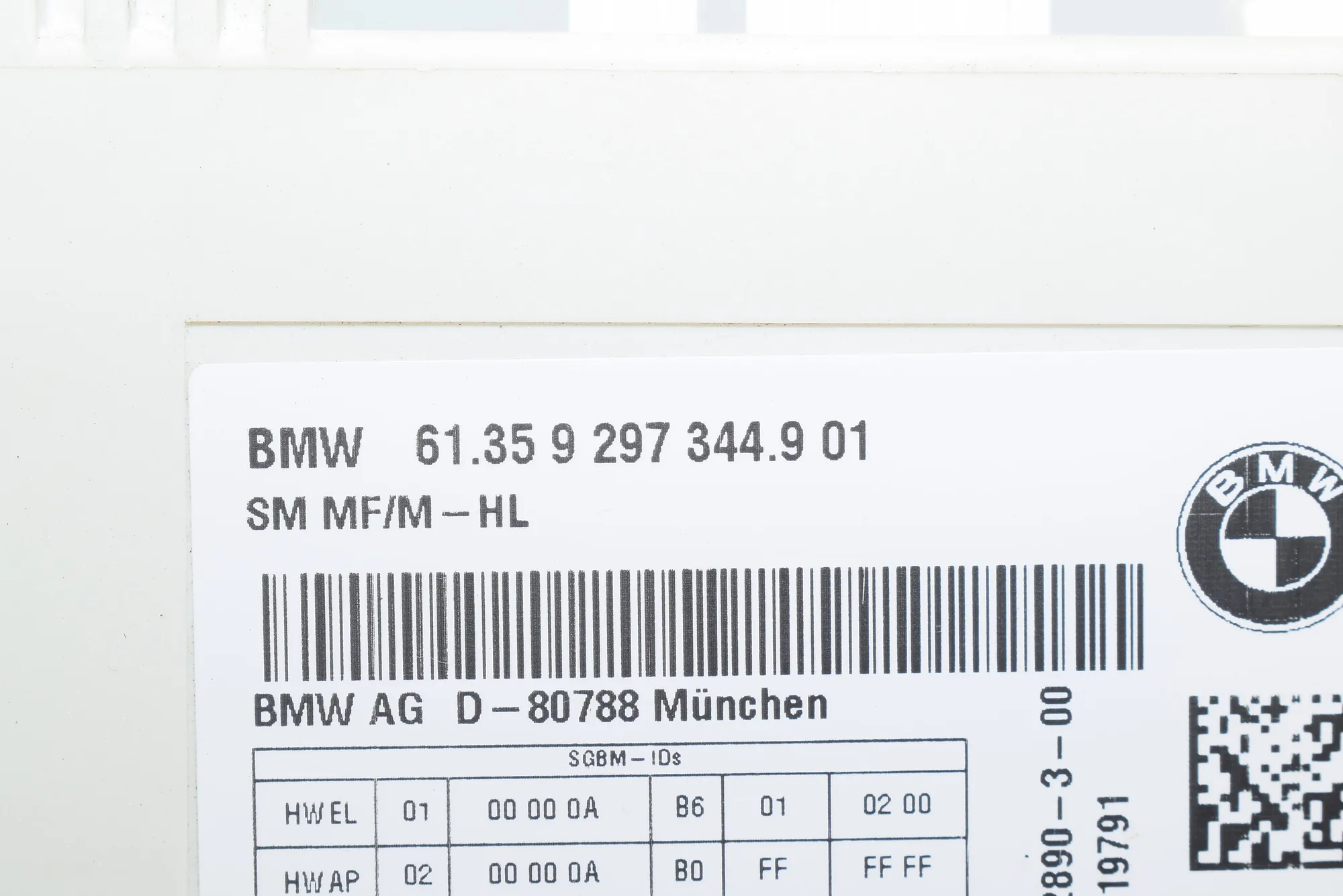 Front Left Seat Control Unit – OEM 9297344 · BMW 7 (F01, F02) BMW 7 (F01, F02) 2011 – 4