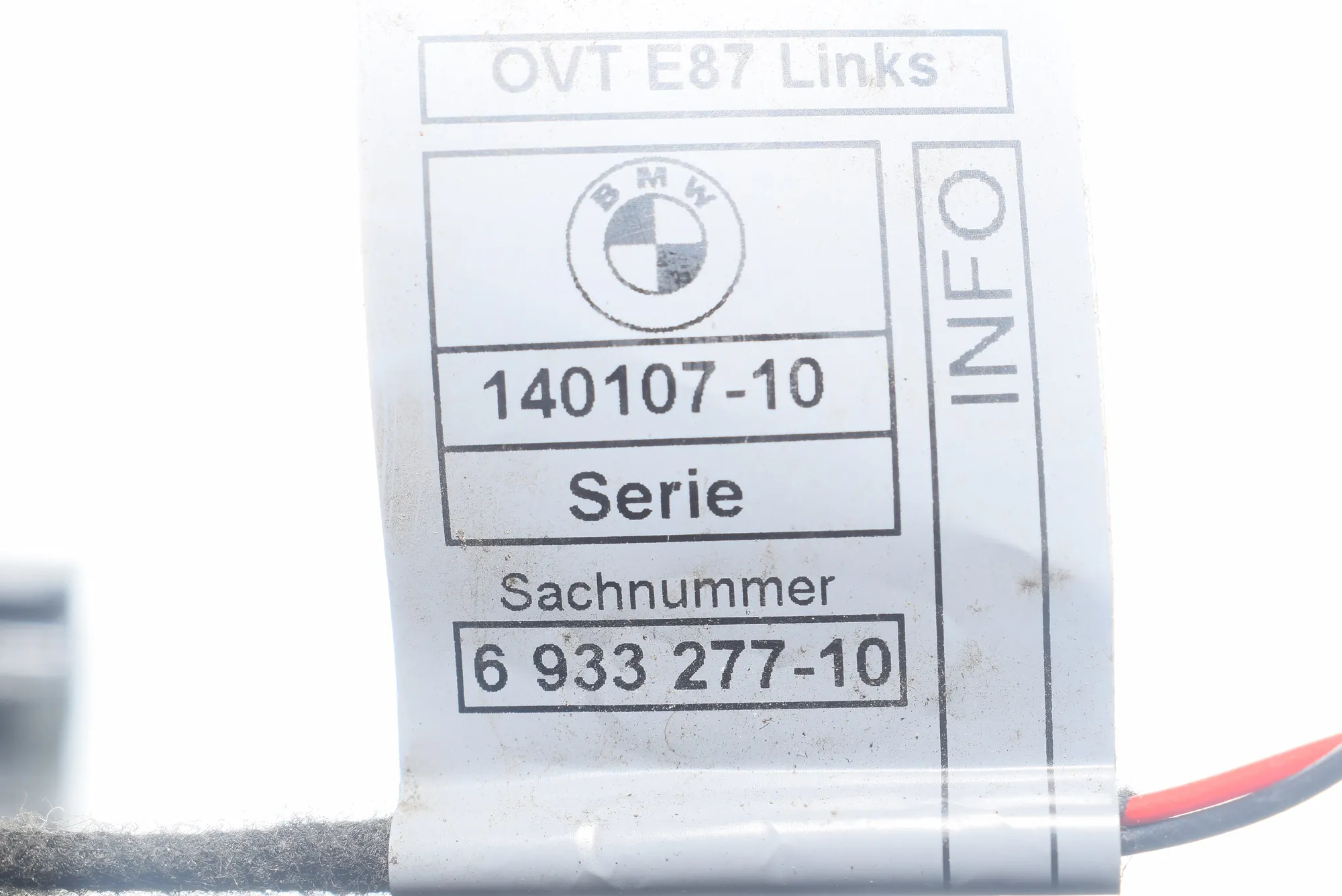 Rear Left Door Interior Handle Frame – OEM 6933277 · BMW 1 (E87) 123 d 2008 – 5