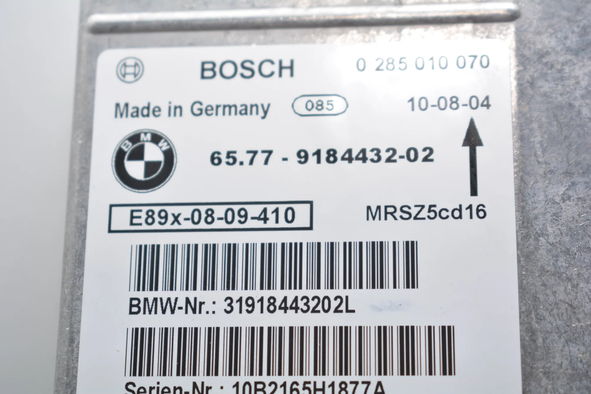 SRS Control Unit – OEM 9184432 · BMW X1 (E84) xDrive 20 d 2010 – 5