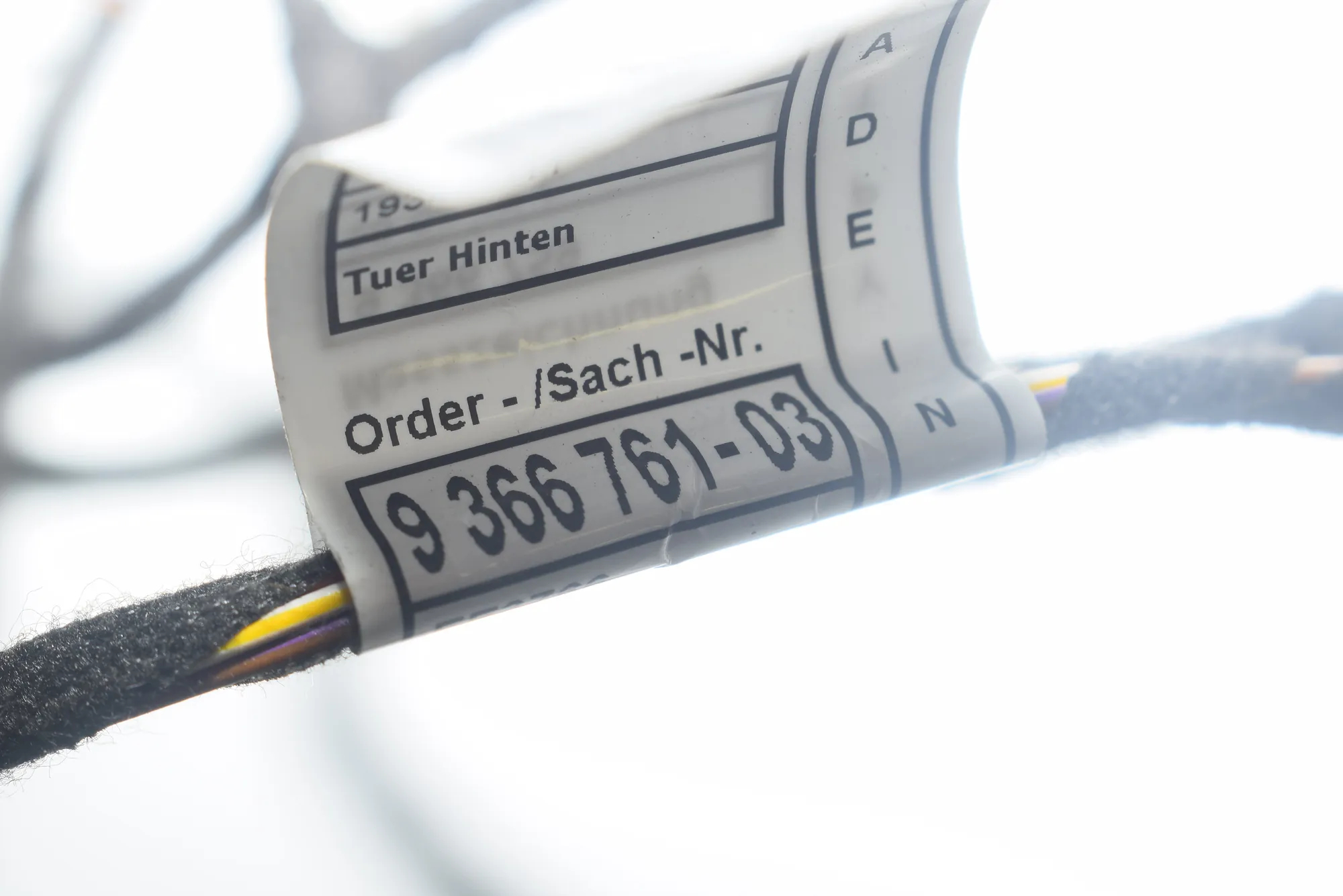 Rear Left Door Wiring – OEM 9366759 · BMW 3 Touring (F31) 320 d xDrive 2017 – 6