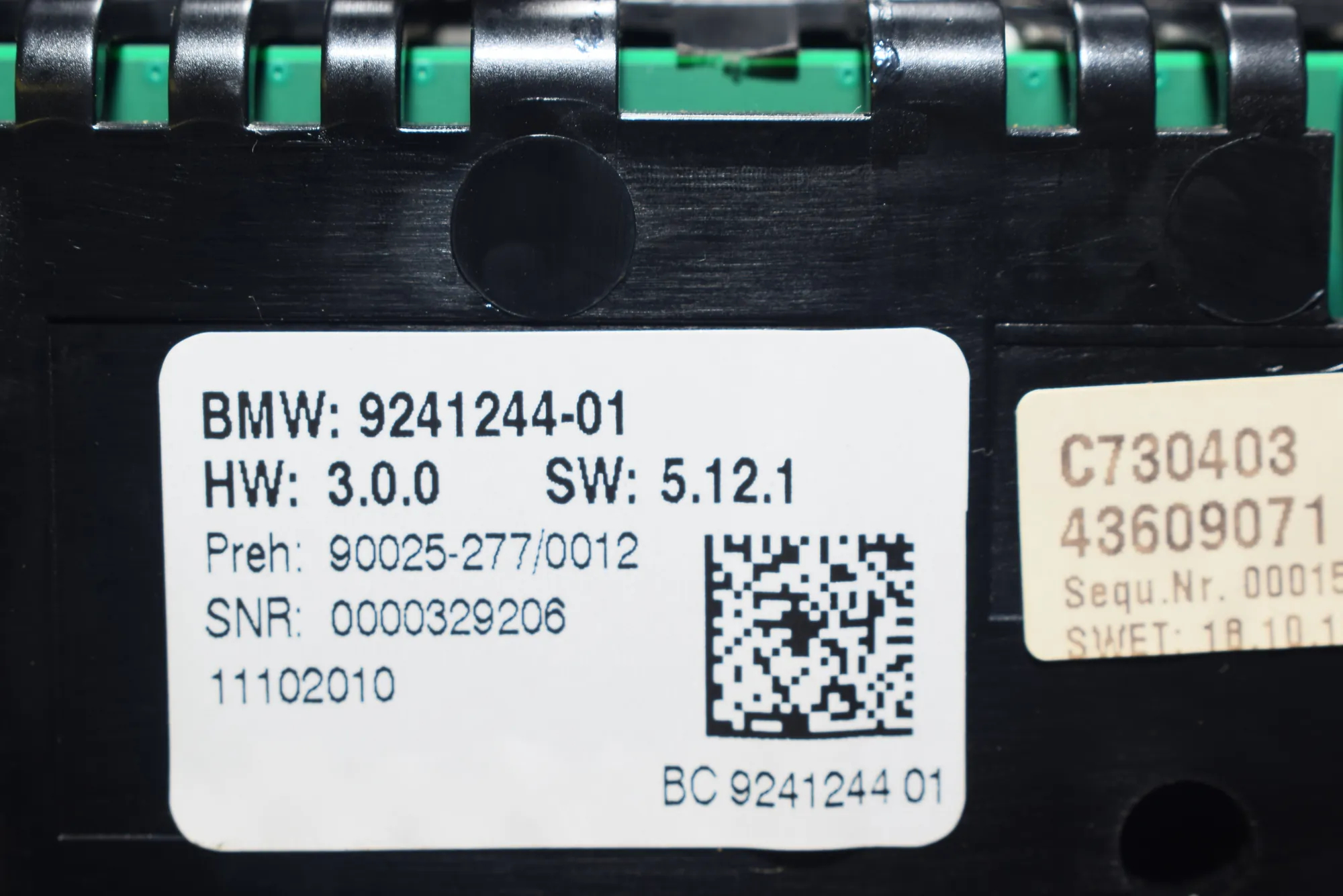 Climate Control Unit – OEM 9241244 · BMW 5 (F10) 520 d 2010 – 7