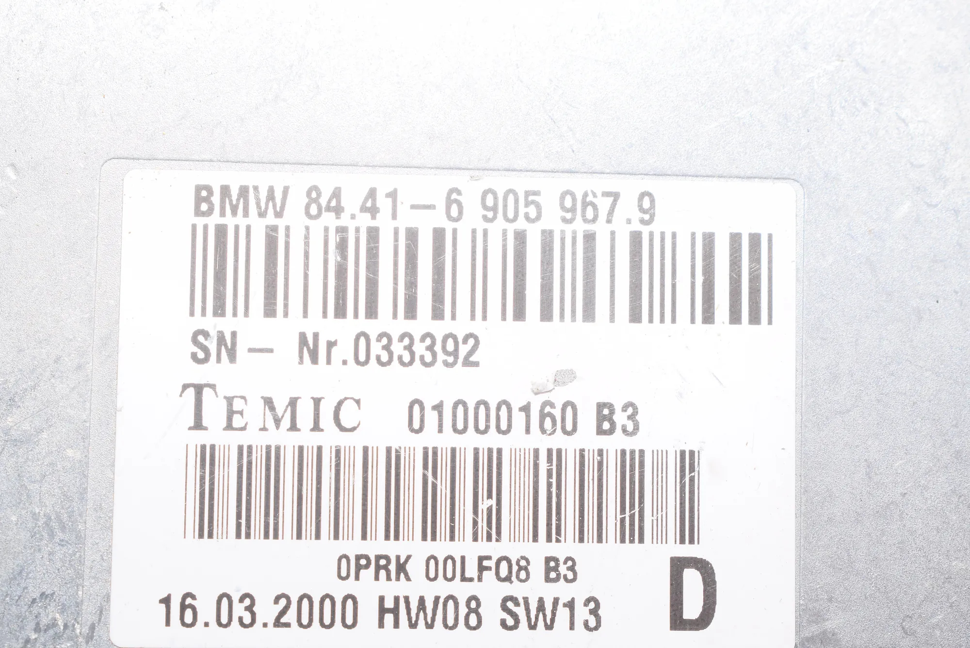 Other Control Units – OEM 6905967 · BMW 5 (E39) BMW 5 (E39) 2000 – 5