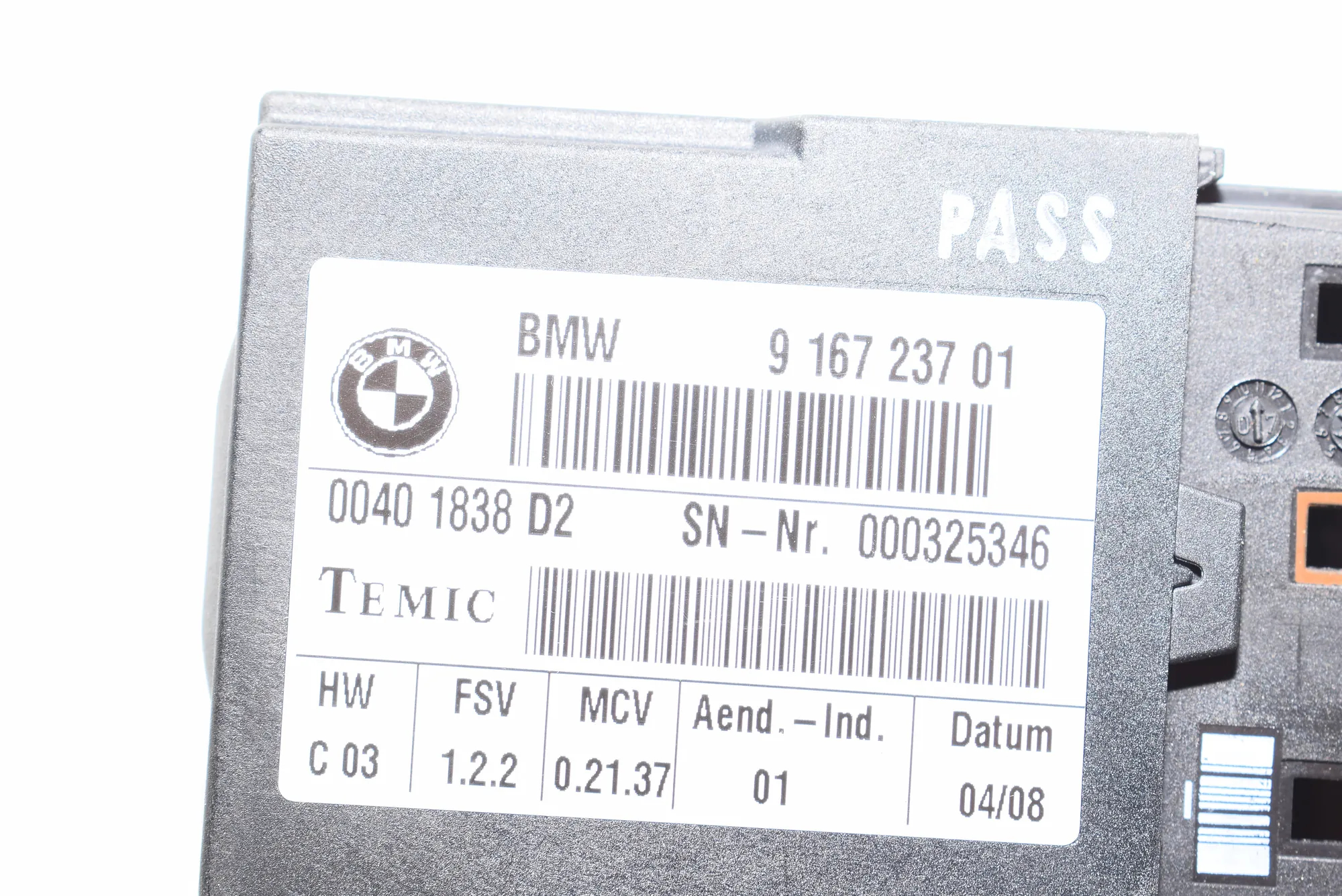 Other Control Units – OEM 9167237 · BMW 3 Coupe (E92) 330 d 2008 – 5