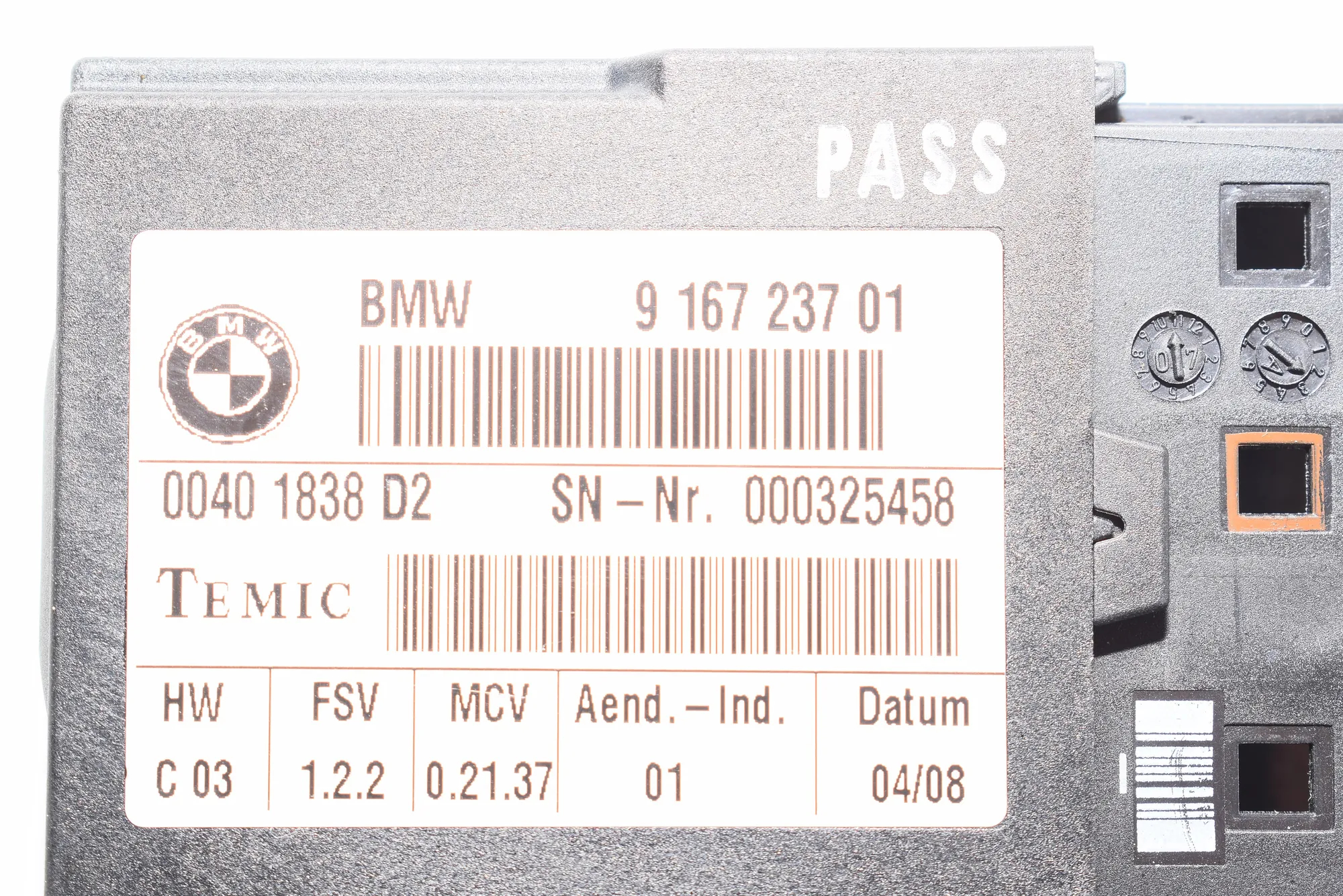 Other Control Units – OEM 9167237 · BMW 3 Coupe (E92) 330 d 2008