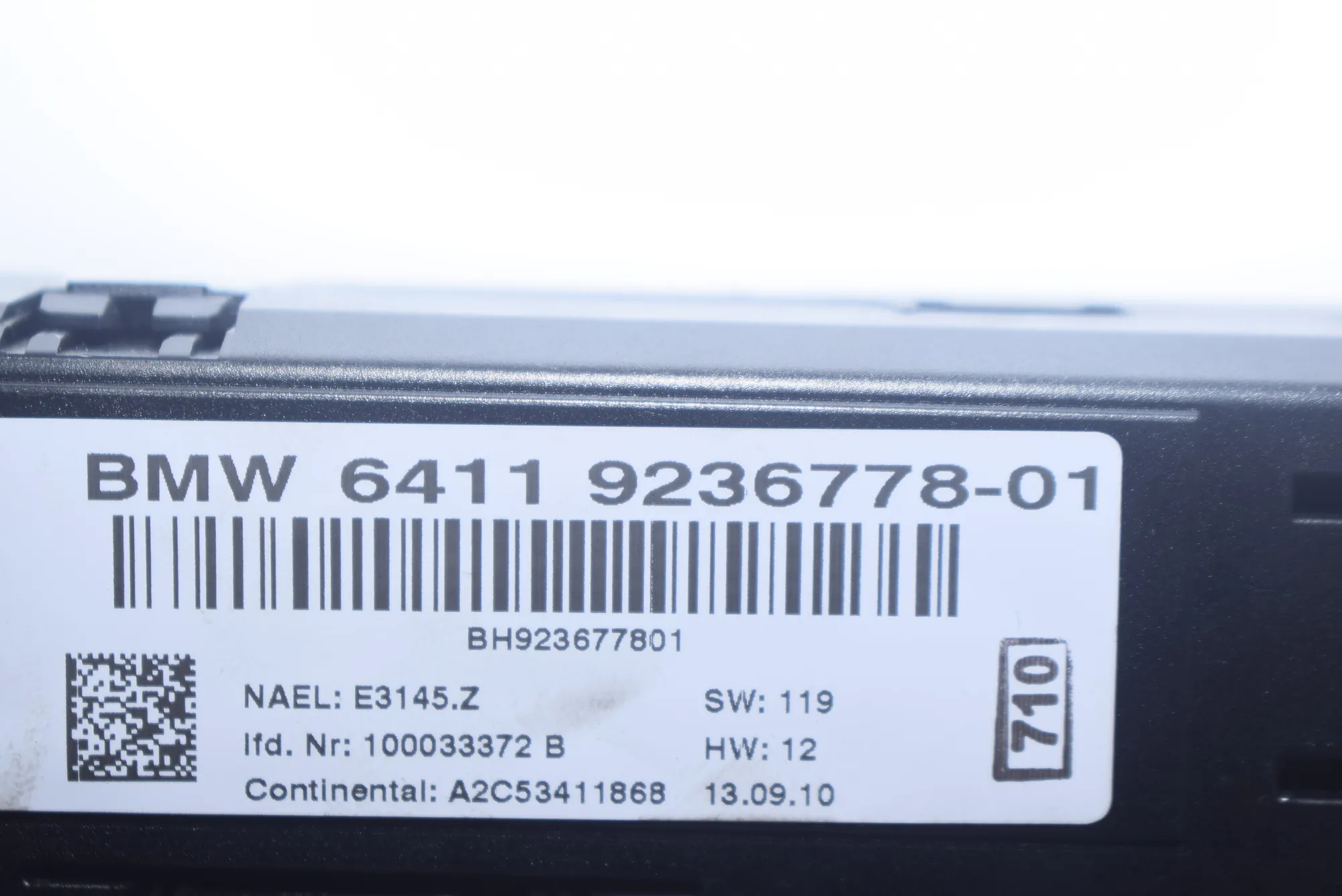 Climate Control Unit – OEM 9236778 · BMW 1 (E87) 116 d 2010 – 5