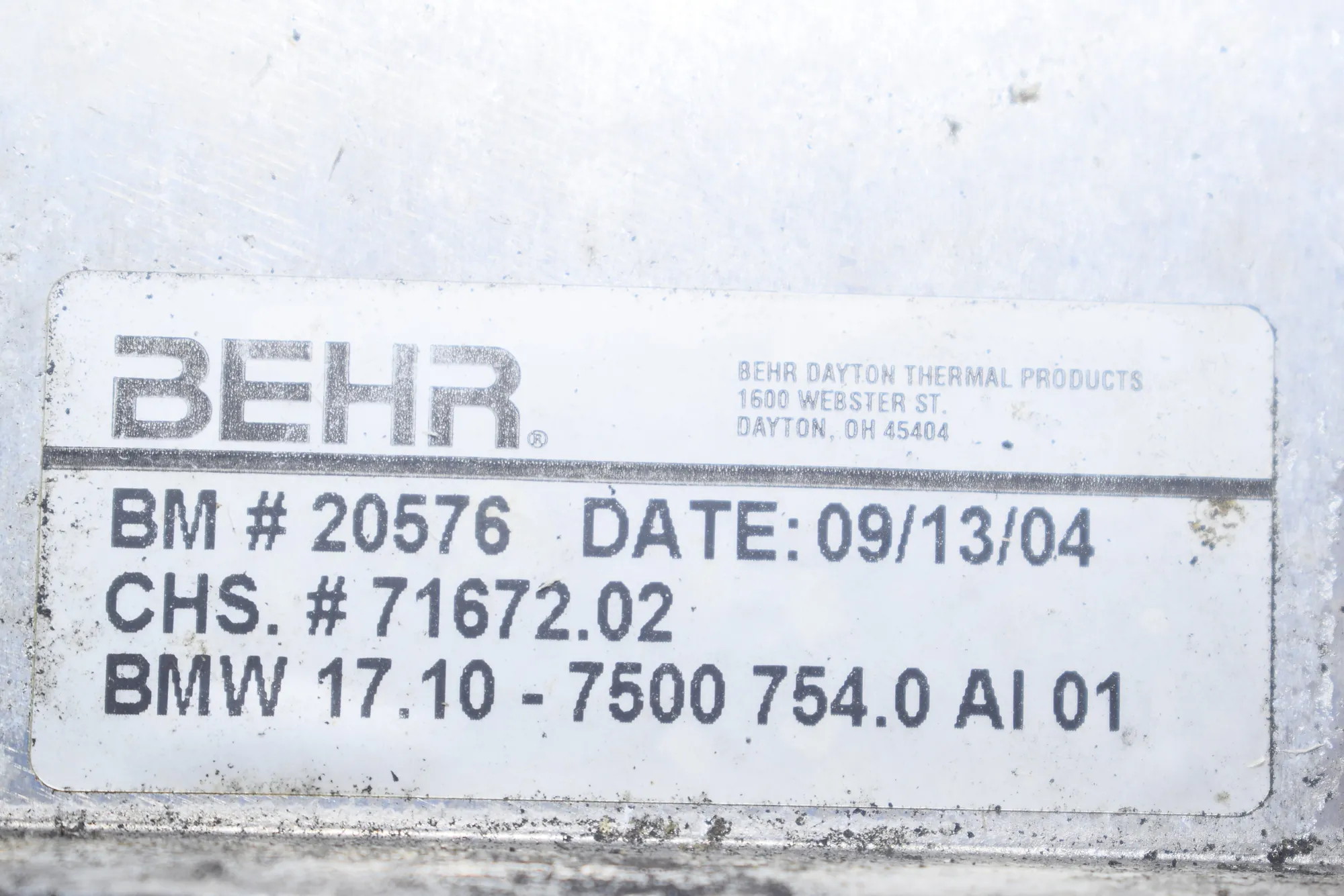 Gearbox Radiator – OEM 7500754 · BMW X5 (E53) 3.0 d 2004 – 5