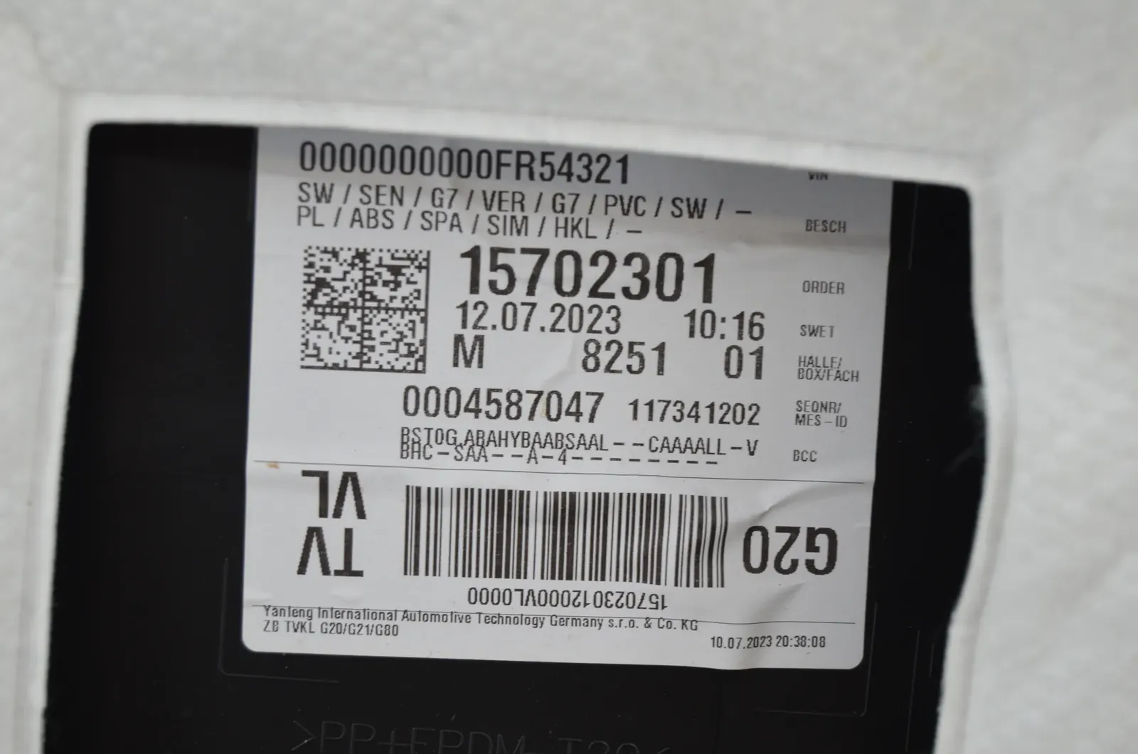 Front Left Door Panel – OEM 5A0F3C3 · BMW 3 Touring (G21) (2019 - -) 320 i 2023 – 5