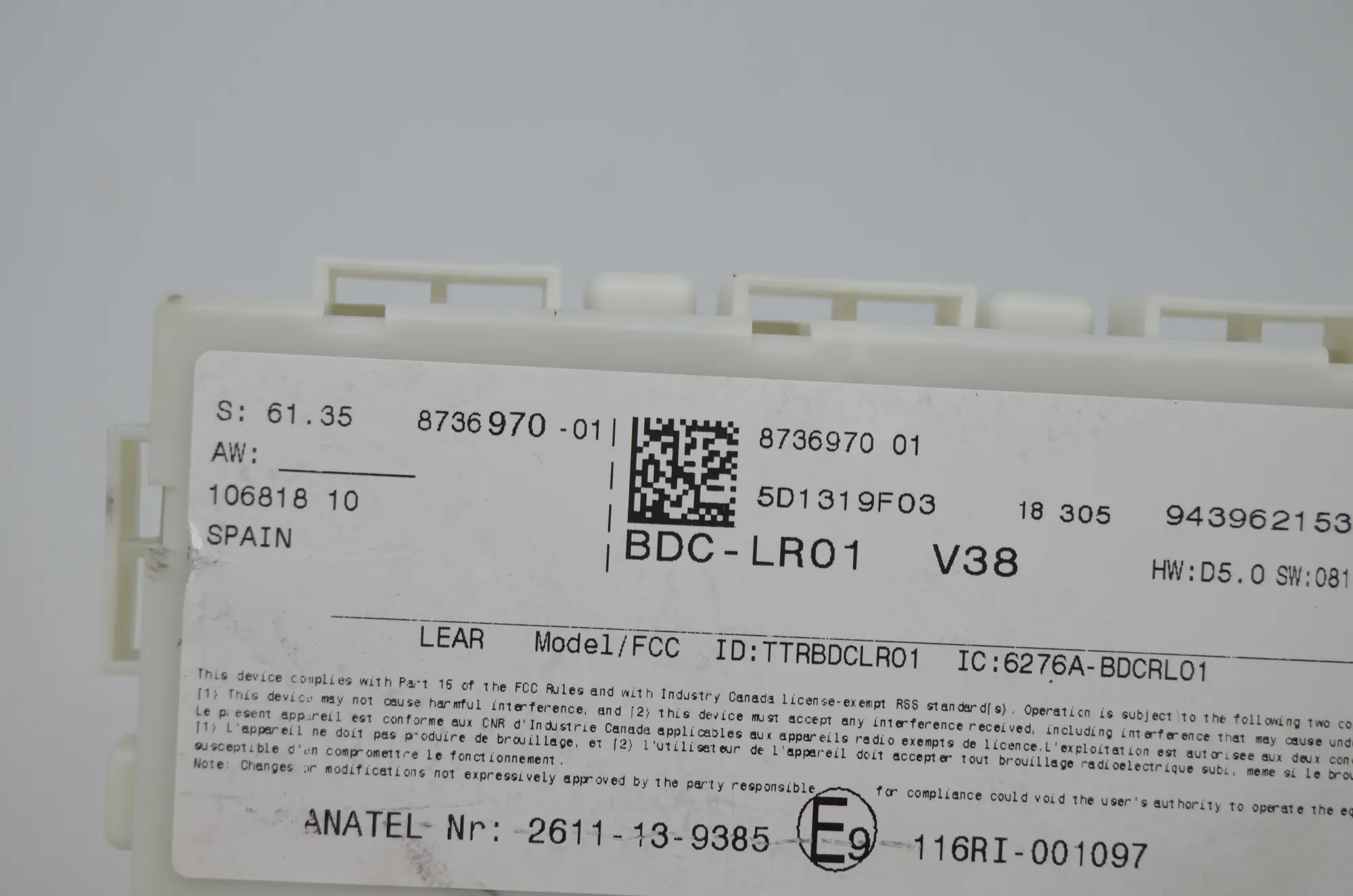 Engine Ignition ECU Set – OEM 8736970 · BMW 2 Gran Tourer (F46) 216 i 2018 – 7