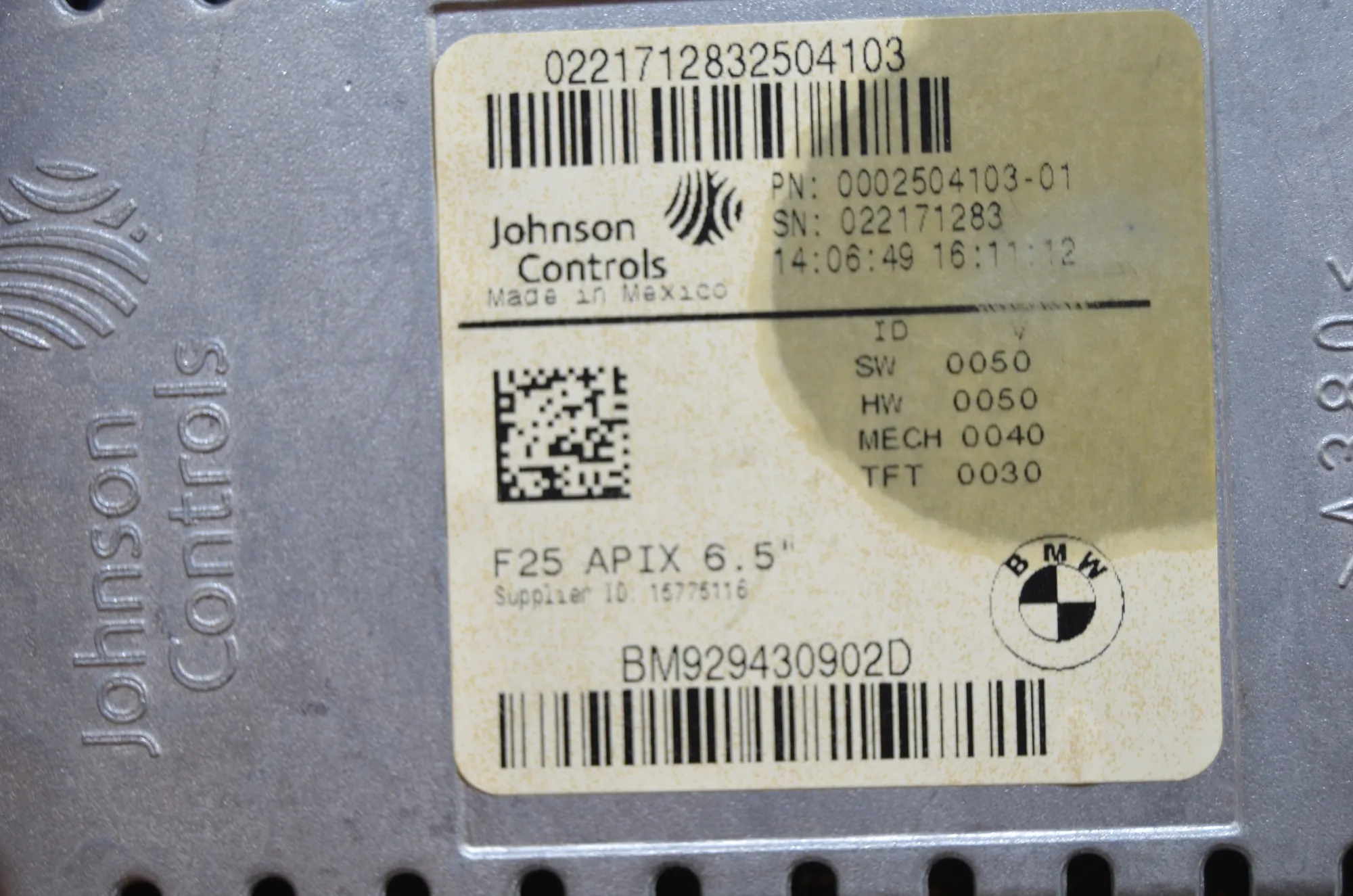 Navigation System – OEM 9267955 · BMW X3 (F25) xDrive 20 d 2012 – 8