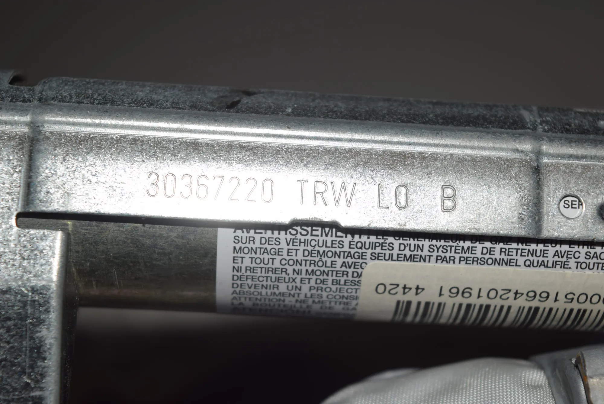 Left Side Roof Safety Curtain SRS – OEM 6966645 · BMW 3 (E90) 320 d 2005 – 3