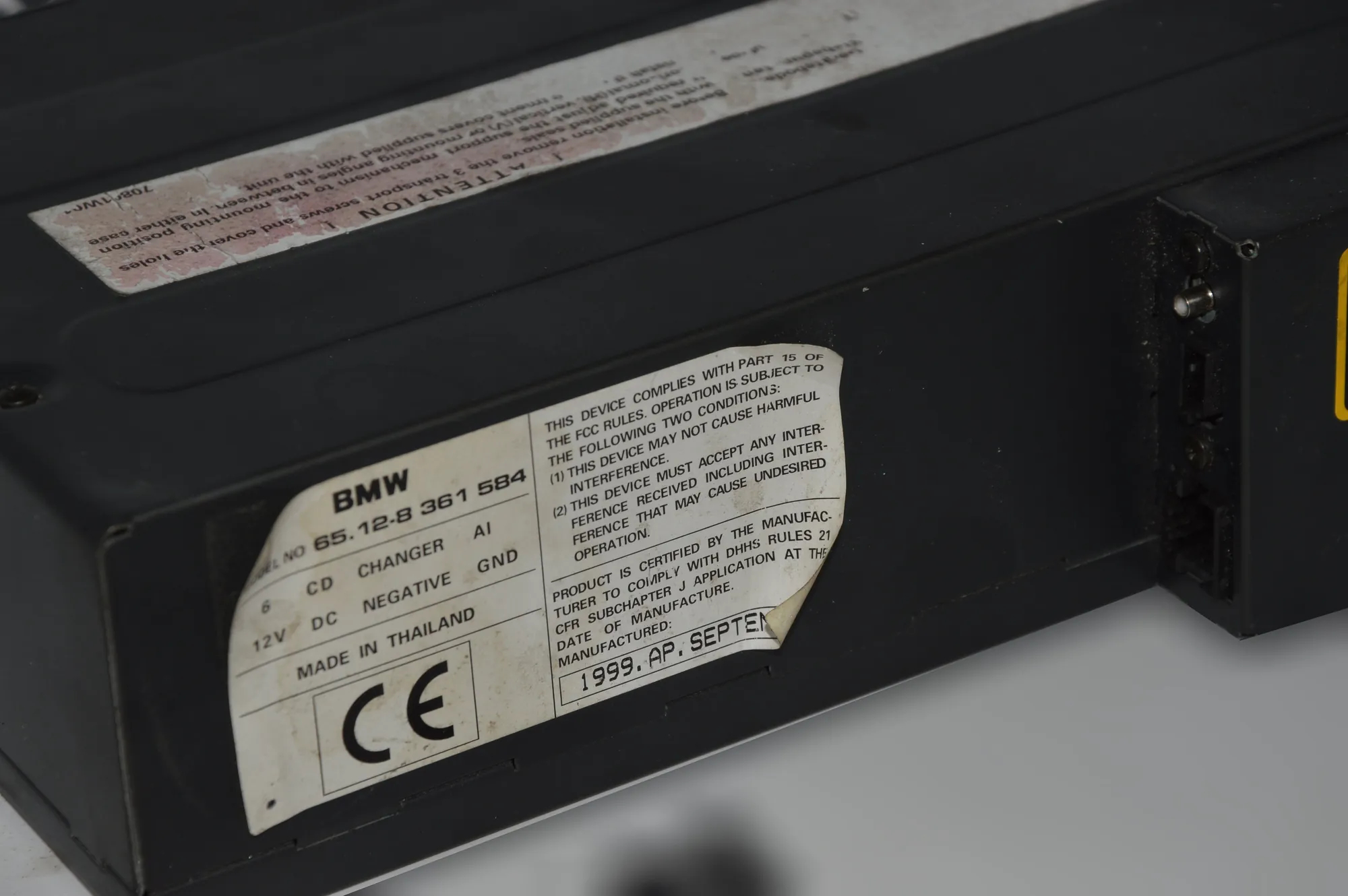 CD Changer – OEM 8361584 · BMW 5 (E39) 530 d 1999 – 2
