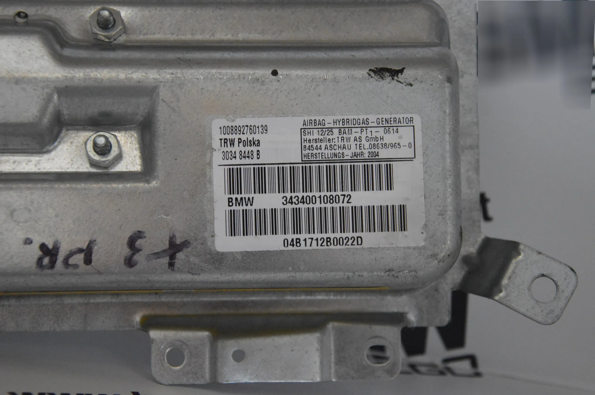Front Right Door Safety Bag SRS – OEM 3400108 · BMW X3 (E83) 3.0 d 2005 – 3