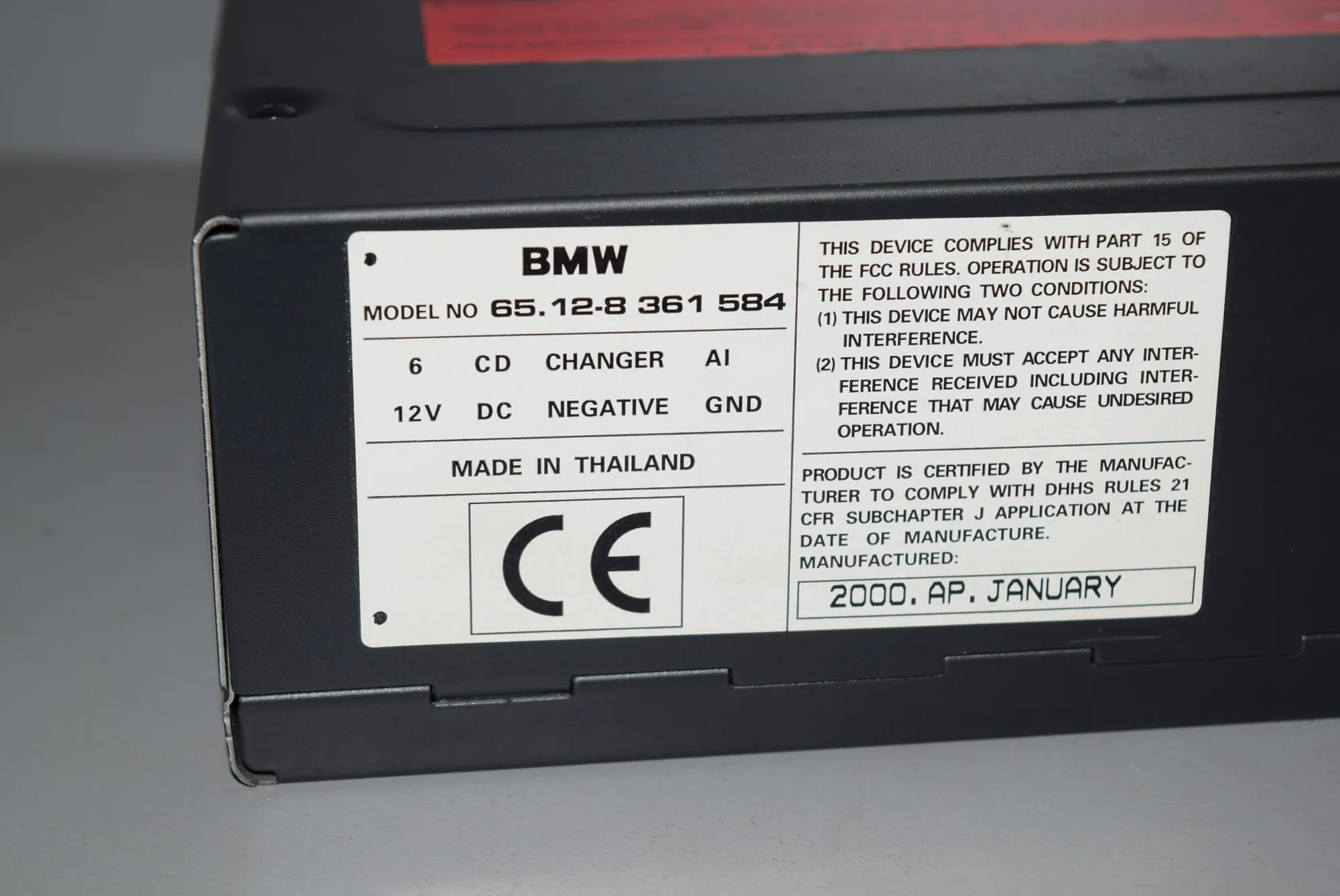 CD Changer – OEM 65128361584 · BMW 5 Touring (E39) 525 d 2000 – 4