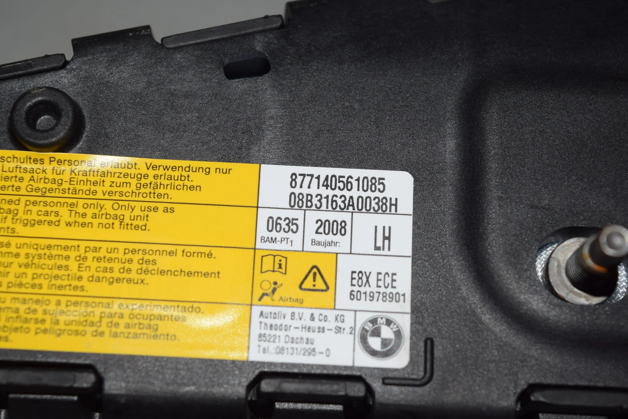 Front Left Door Safety Bag SRS – OEM 7140561 · BMW 1 (E87) 118 d 2008 – 4