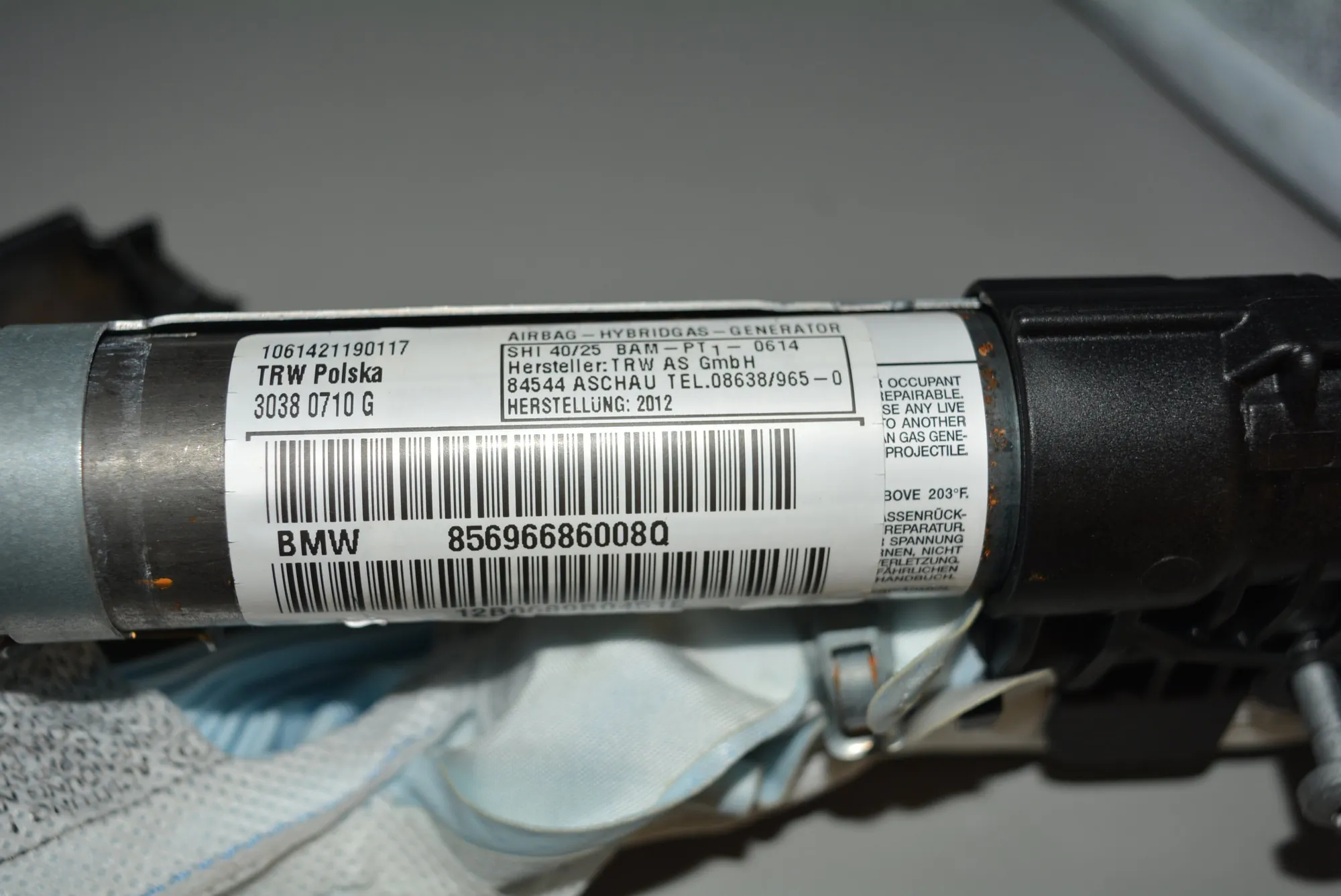 Right Side Roof Safety Curtain SRS – OEM 85696686008 · BMW 3 Touring (E91) 320 d 2012 – 2