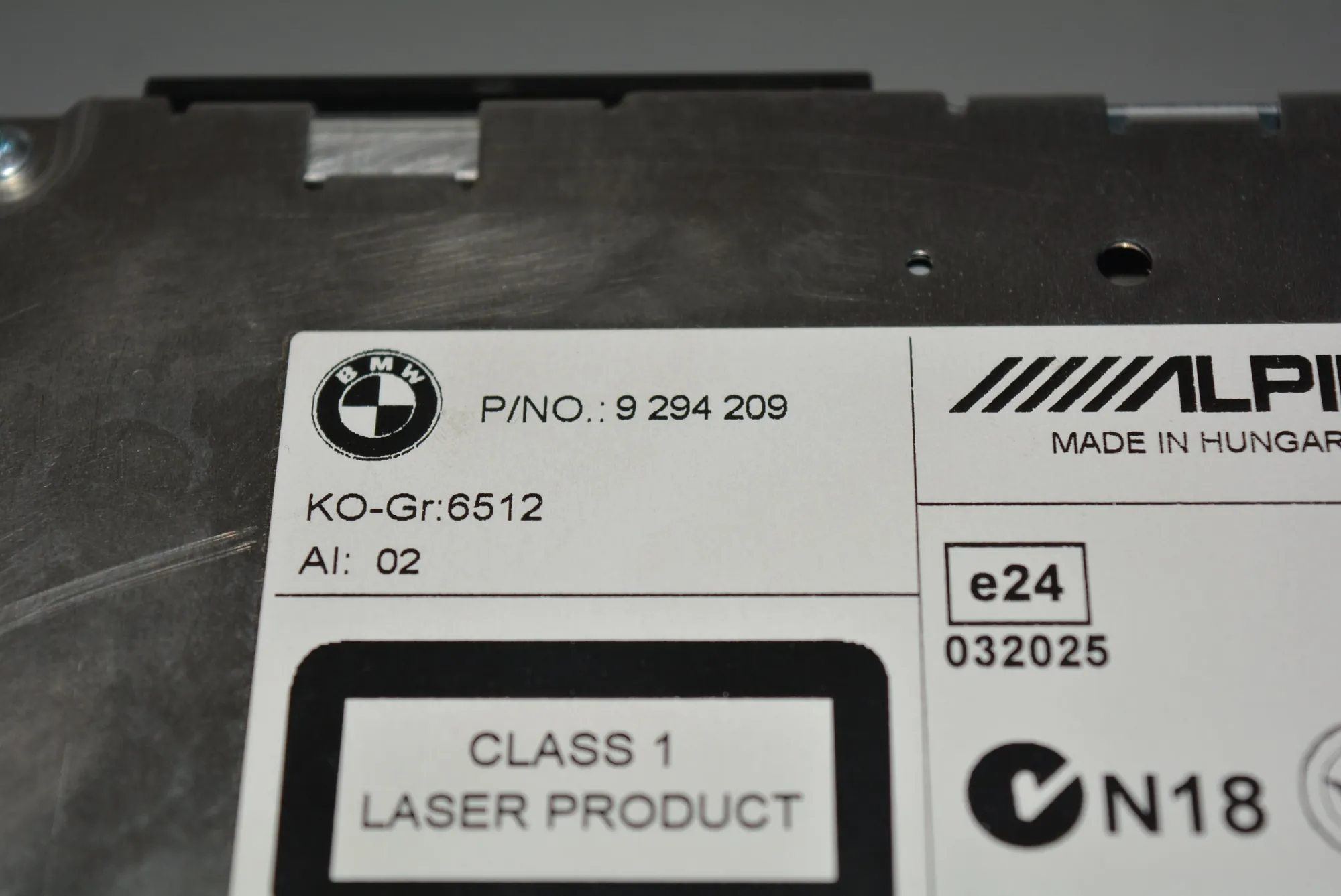 Music Radio CD Player Head Unit – OEM 9294209 · BMW X3 (F25) xDrive 20 d 2013 – 4