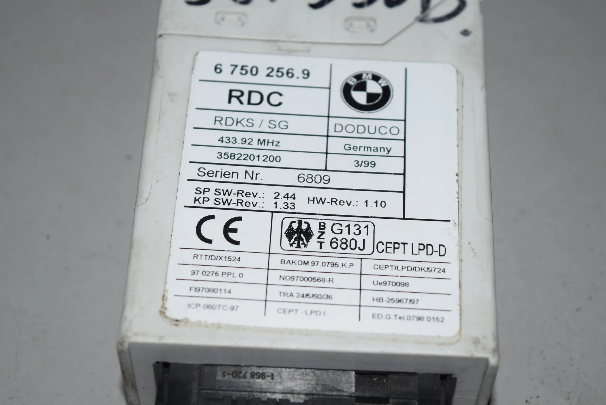 Other Control Units – OEM 6750256 · BMW 5 (E39) BMW 5 (E39) 2000 – 2