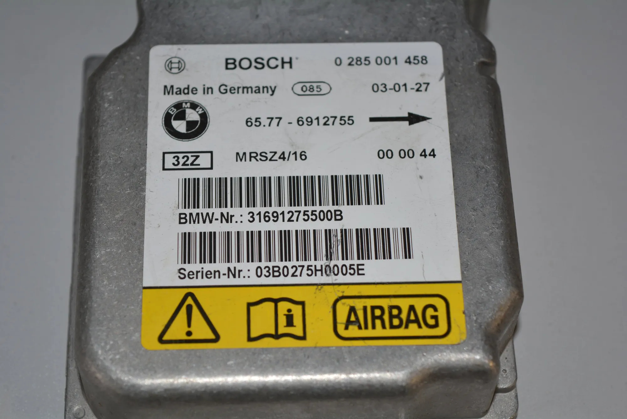 SRS Control Unit – OEM 6912755 · BMW 3 (E46) BMW 3 (E46) 320 d 2003 – 3