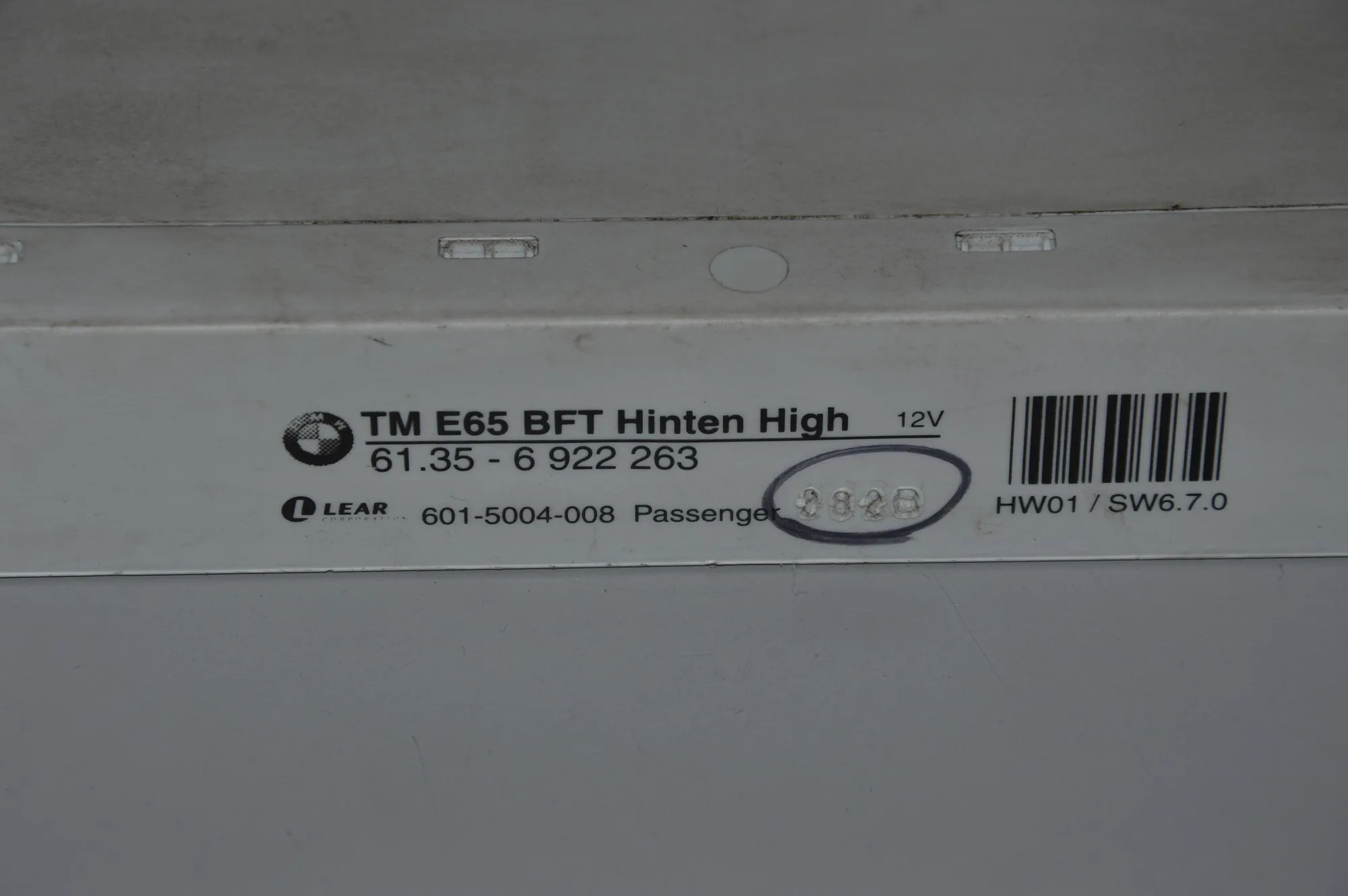 Rear Right Door Control Unit – OEM 6922263 · BMW 7 (E65, E66, E67) BMW 7 (E65, E66, E67) 735 i, Li 2003 – 3