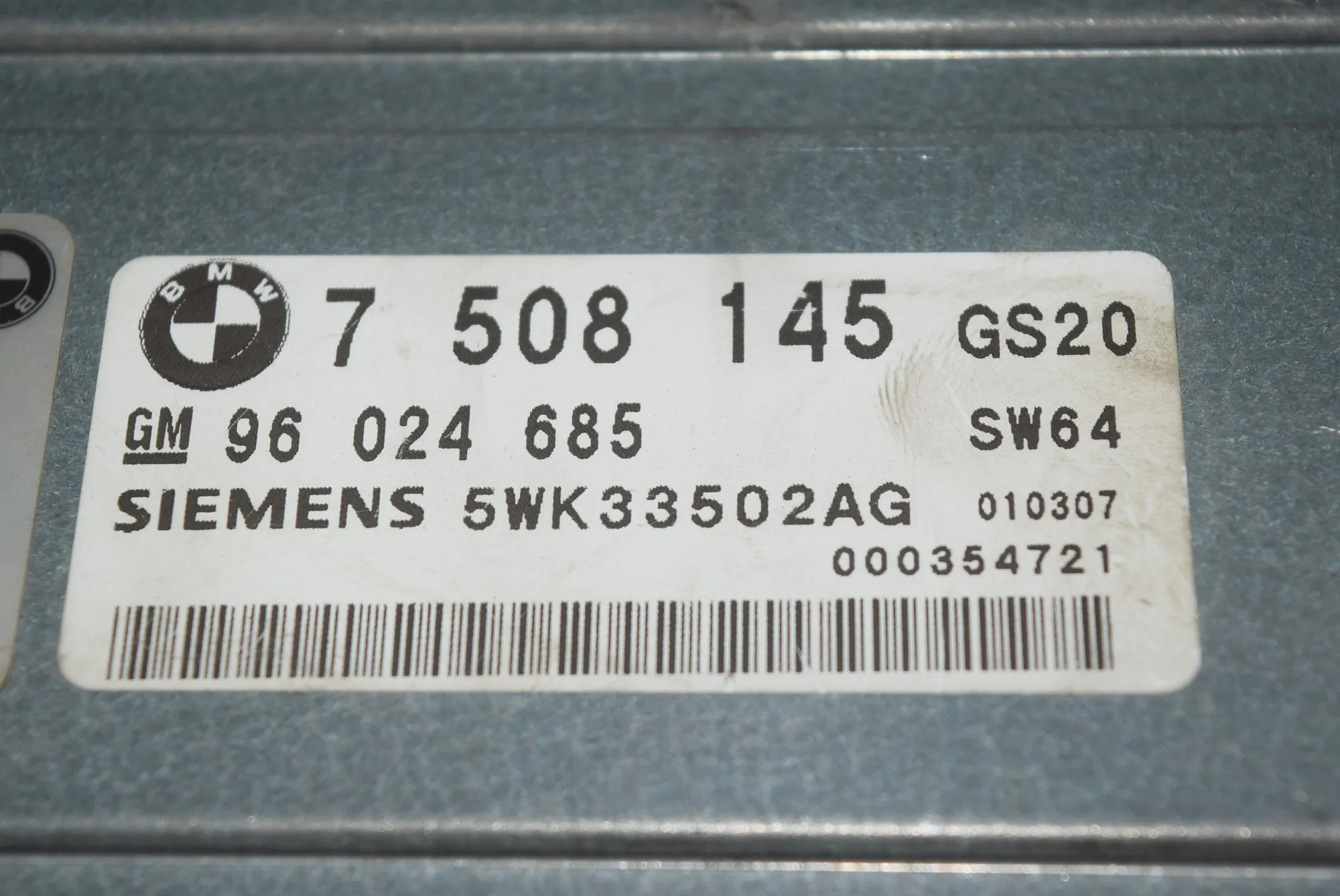 Gearbox Control Unit – OEM 75081457513820 · BMW 5 Touring (E39) BMW 5 Touring (E39) 525 d 2001 – 2