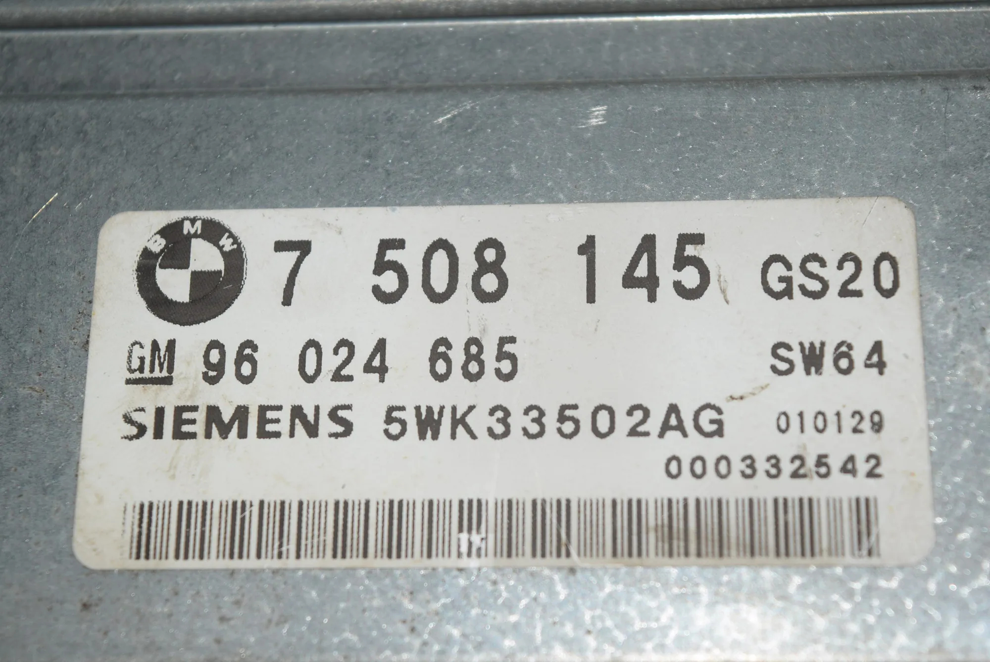 Gearbox Control Unit – OEM 75081457513822 · BMW 5 (E39) BMW 5 (E39) 530 d 2001 – 5