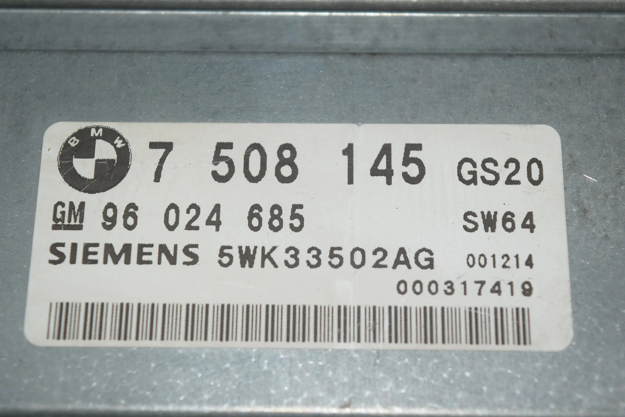 Gearbox Control Unit – OEM 75081457513820 · BMW 5 Touring (E39) BMW 5 Touring (E39) 525 d 2001 – 4