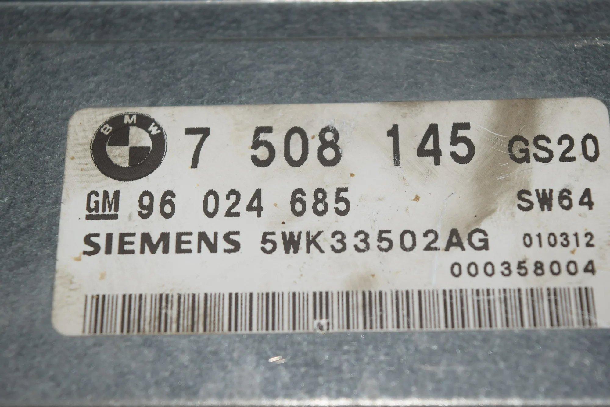 Gearbox Control Unit – OEM 7508145 · BMW 5 (E39) BMW 5 (E39) 530 d 2001 – 4