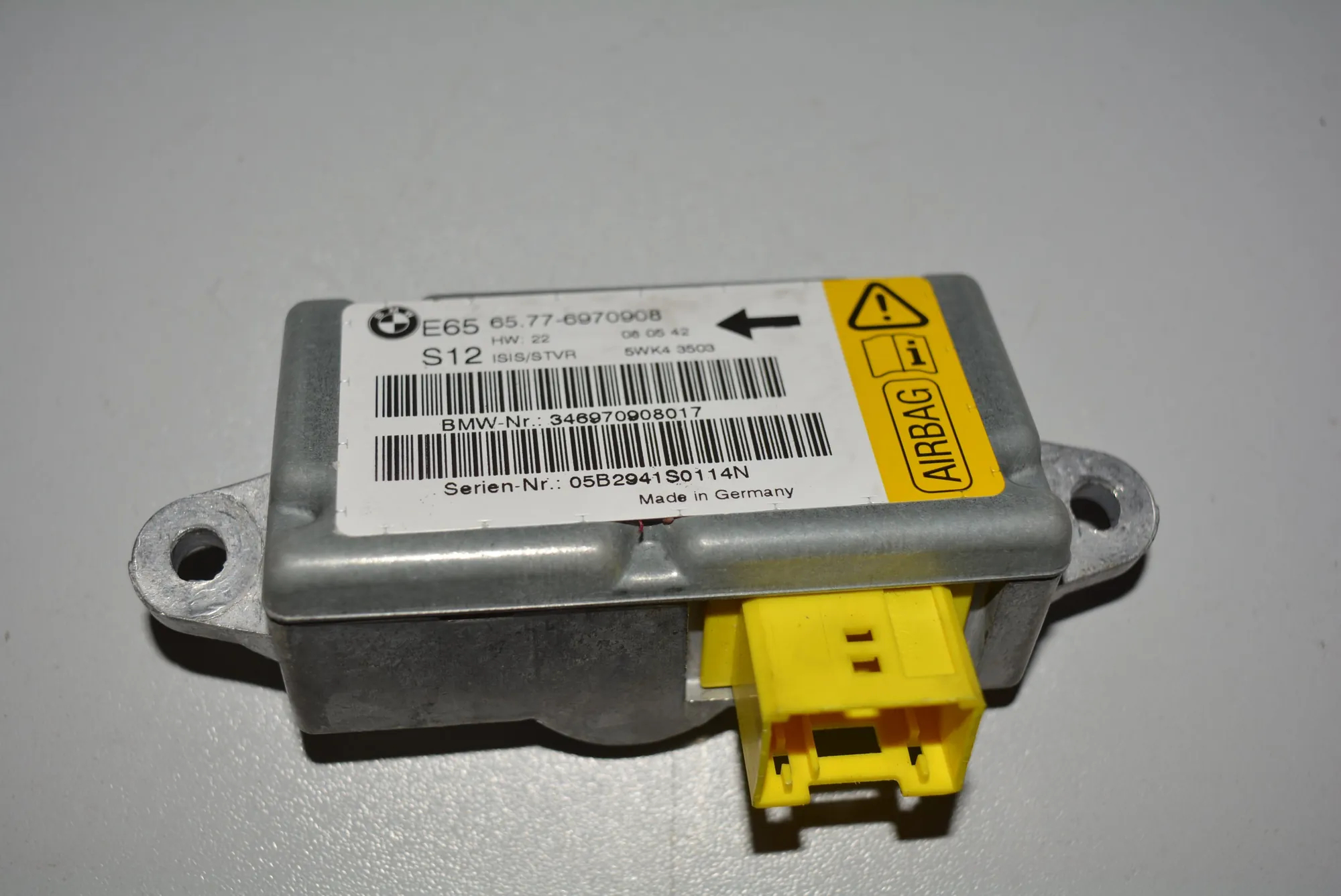 SRS Control Unit – OEM 6970908 · BMW 7 (E65, E66, E67) BMW 7 (E65, E66, E67) 730 Ld 2005 – 4