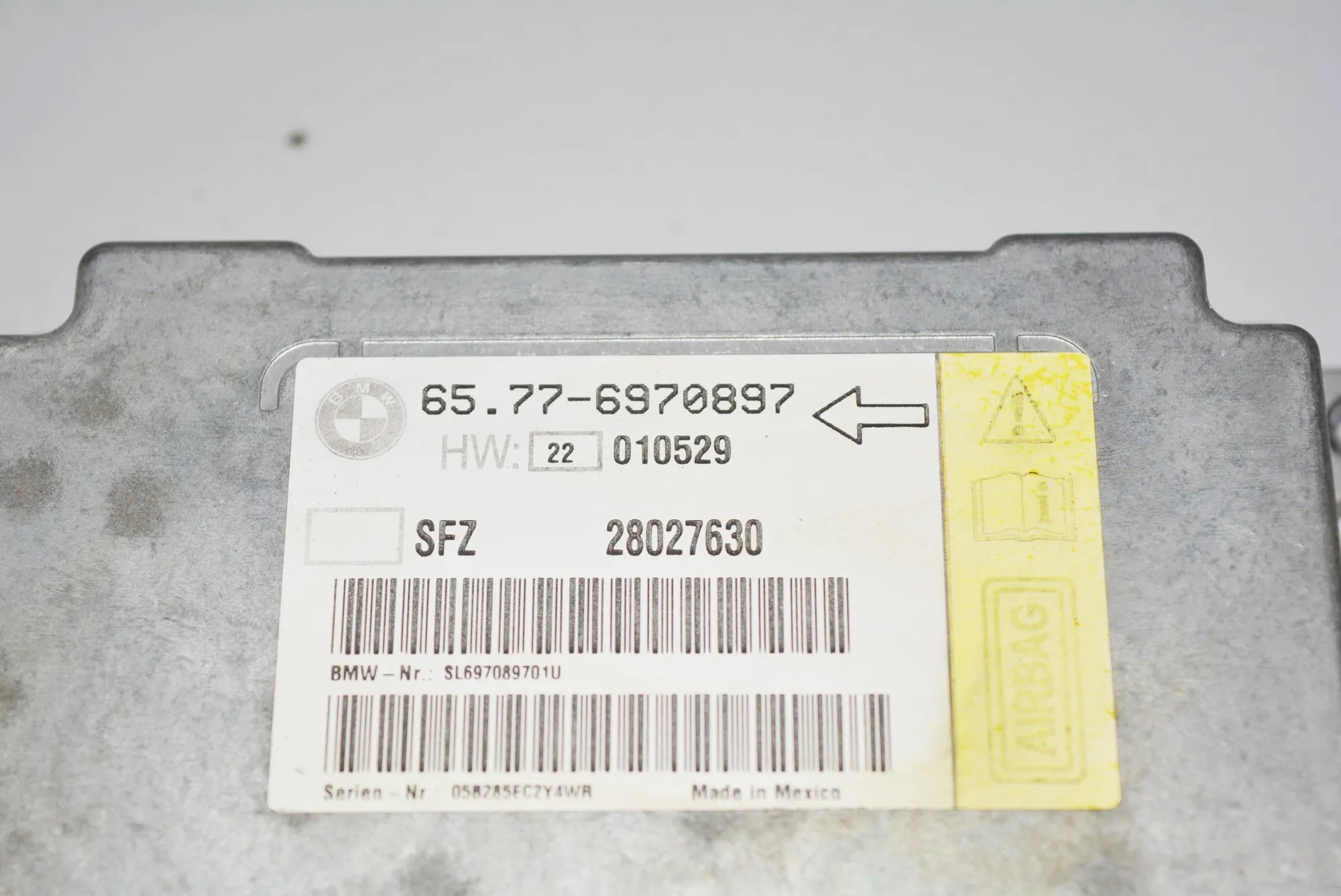 SRS Control Unit – OEM 6970897 · BMW 7 (E65, E66, E67) BMW 7 (E65, E66, E67) 730 Ld 2005 – 4