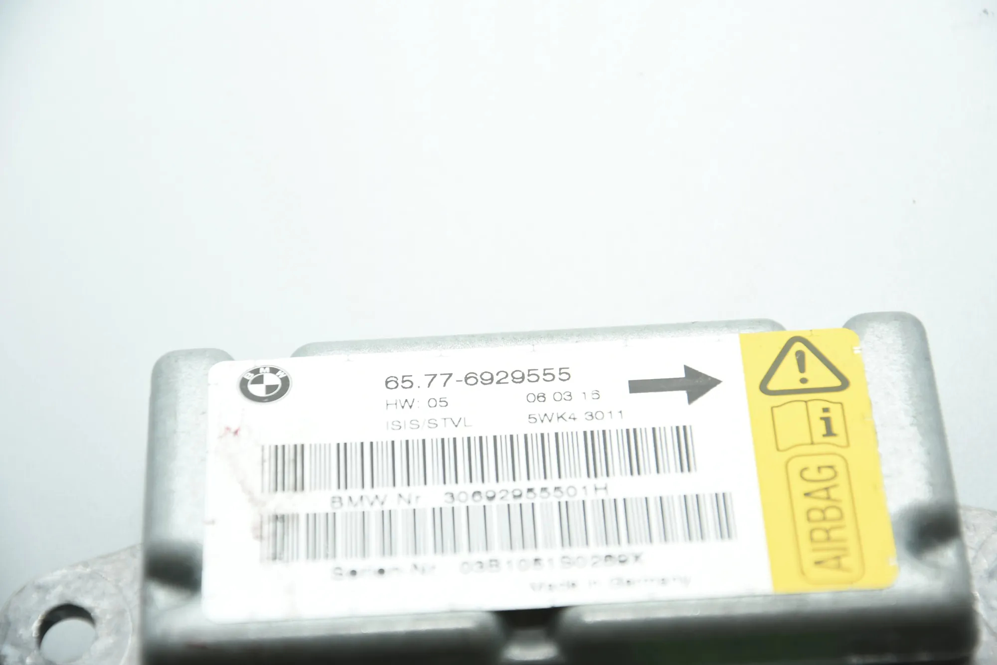 SRS Control Unit – OEM 6929555 · BMW 7 (E65, E66, E67) BMW 7 (E65, E66, E67) 730 d 2004 – 4
