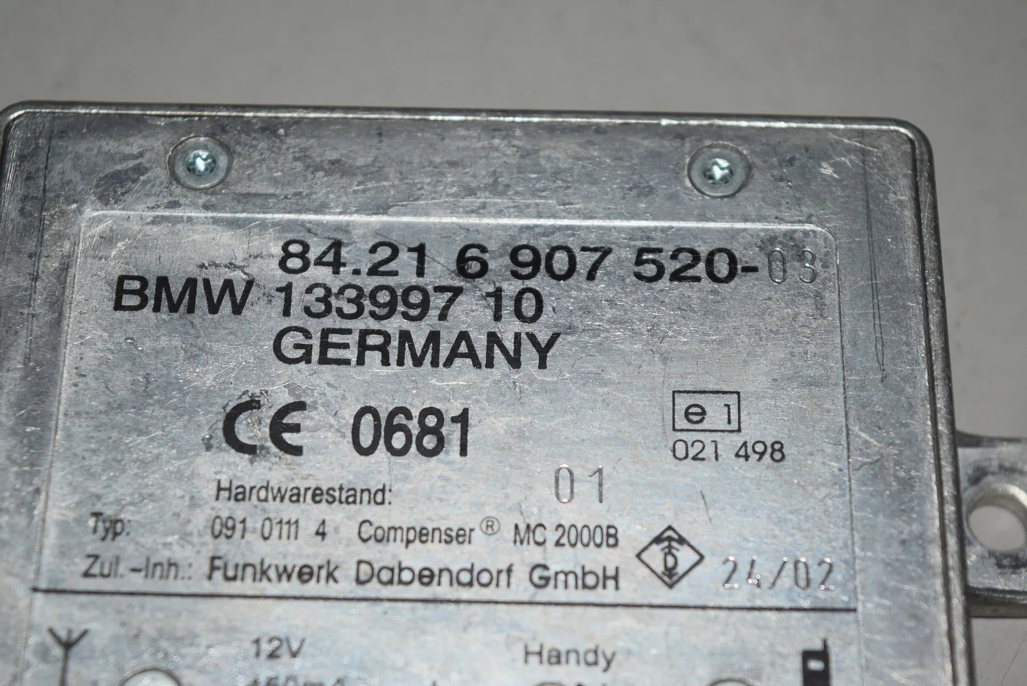 Other Control Units – OEM 6907520 · BMW X5 (E53) BMW X5 (E53) 4.6 is 2002 – 4