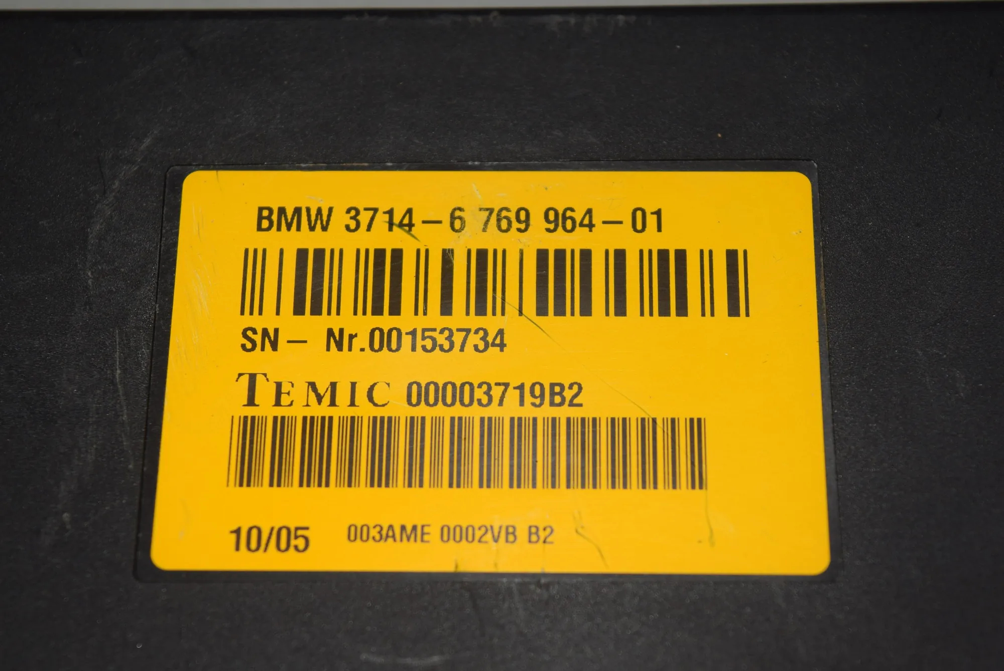 Other Control Units – OEM 6769964 · BMW 7 (E65, E66, E67) BMW 7 (E65, E66, E67) 2005 – 2