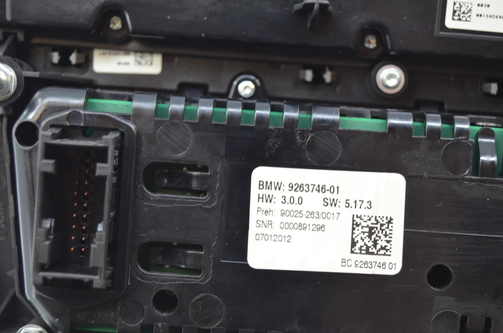 Climate Control Unit – OEM 9263746 · BMW 5 Touring (F11) 530 d xDrive 2012 – 5