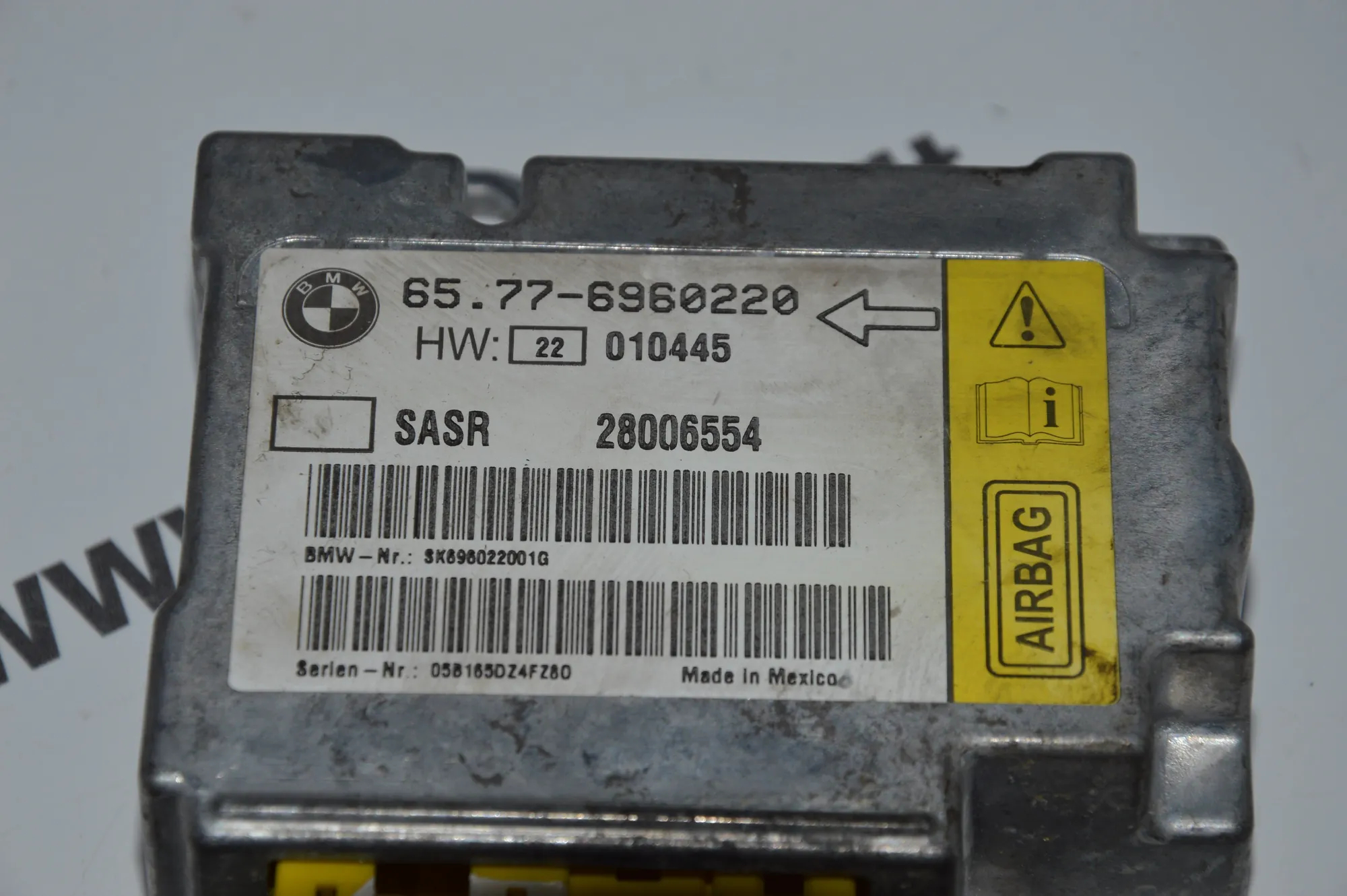 SRS Control Unit – OEM 6960220 · BMW 7 (E65, E66, E67) 730 Ld 2005 – 2