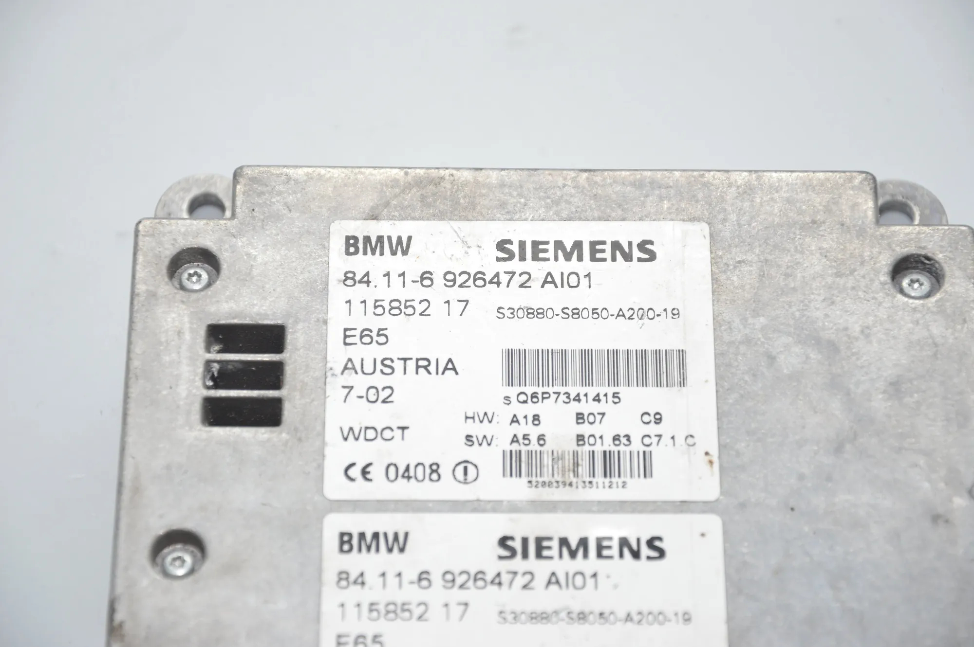Other Control Units – OEM 6926472 · BMW 7 (E65, E66, E67) 730 Ld 2005 – 7