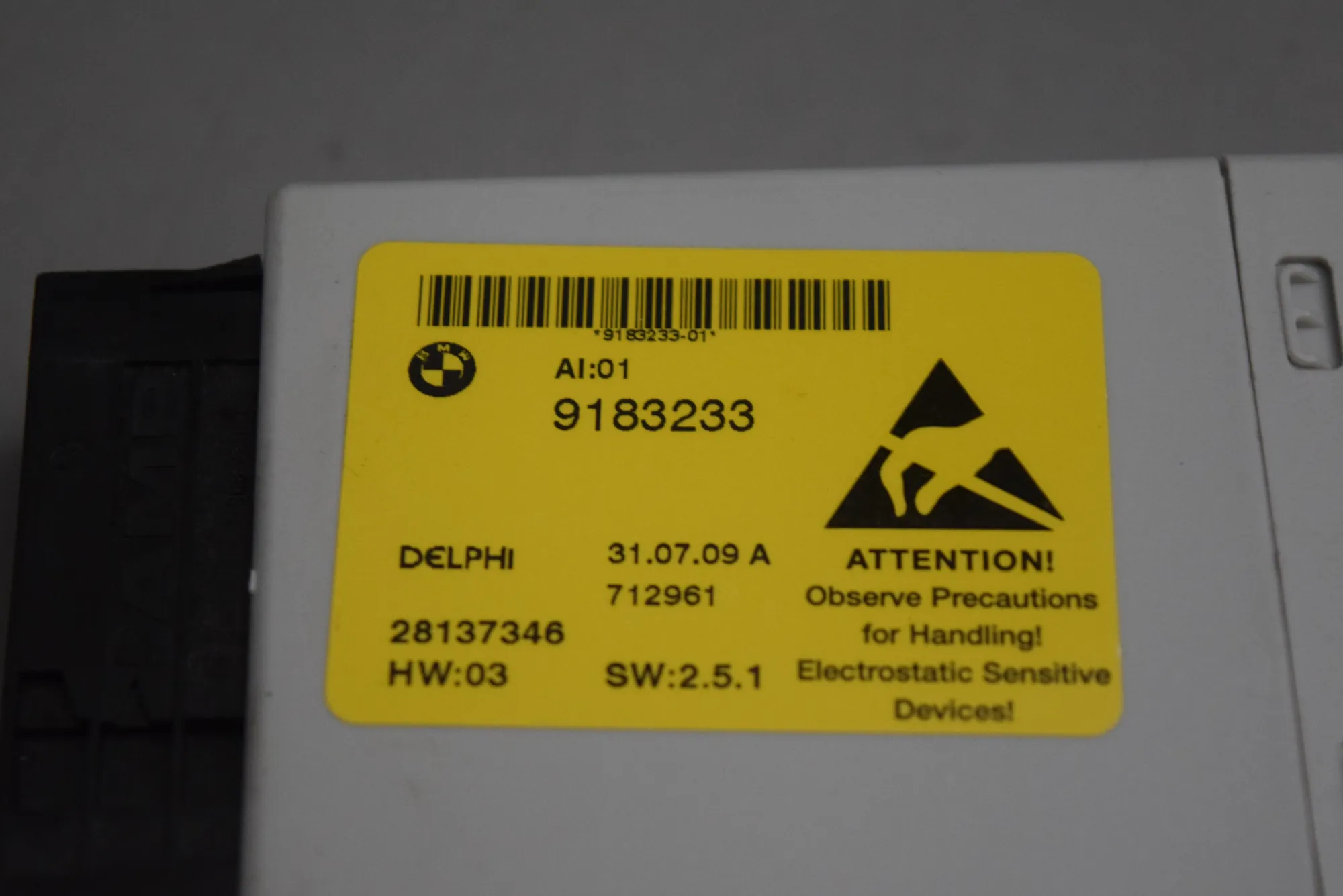 Other Control Units – OEM 9183233 · BMW 5 Touring (E61) 520 d 2009 – 3
