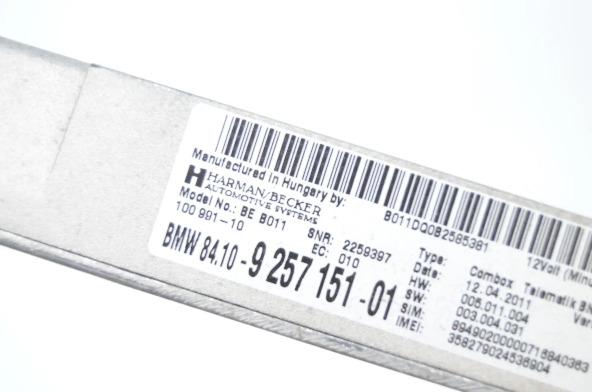 Other Control Units – OEM 9267527 · BMW 5 Touring (F11) 530 d xDrive 2011 – 8