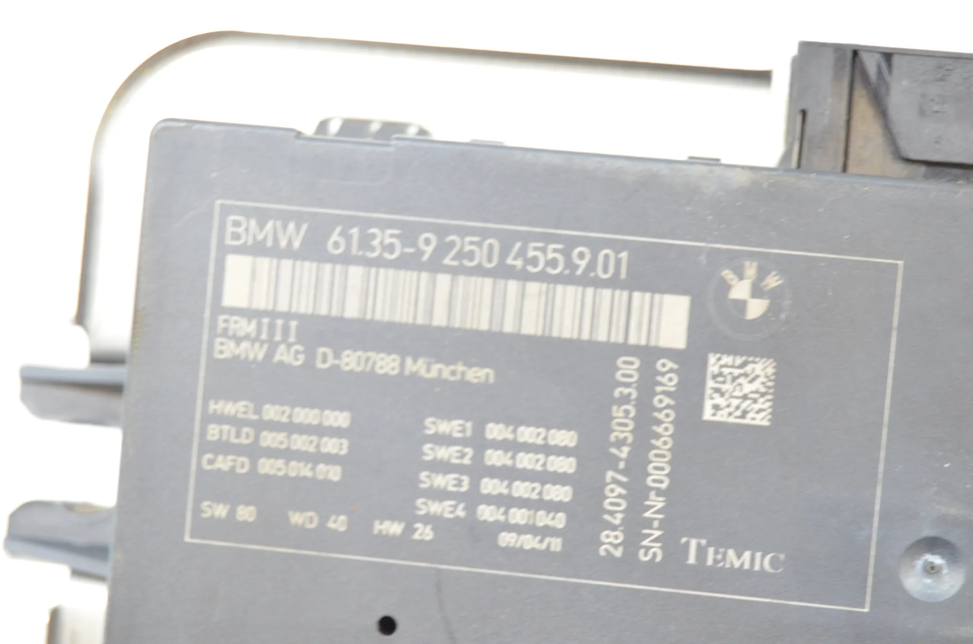 Other Control Units – OEM 9250455 · BMW 5 Touring (F11) 530 d xDrive 2011 – 6
