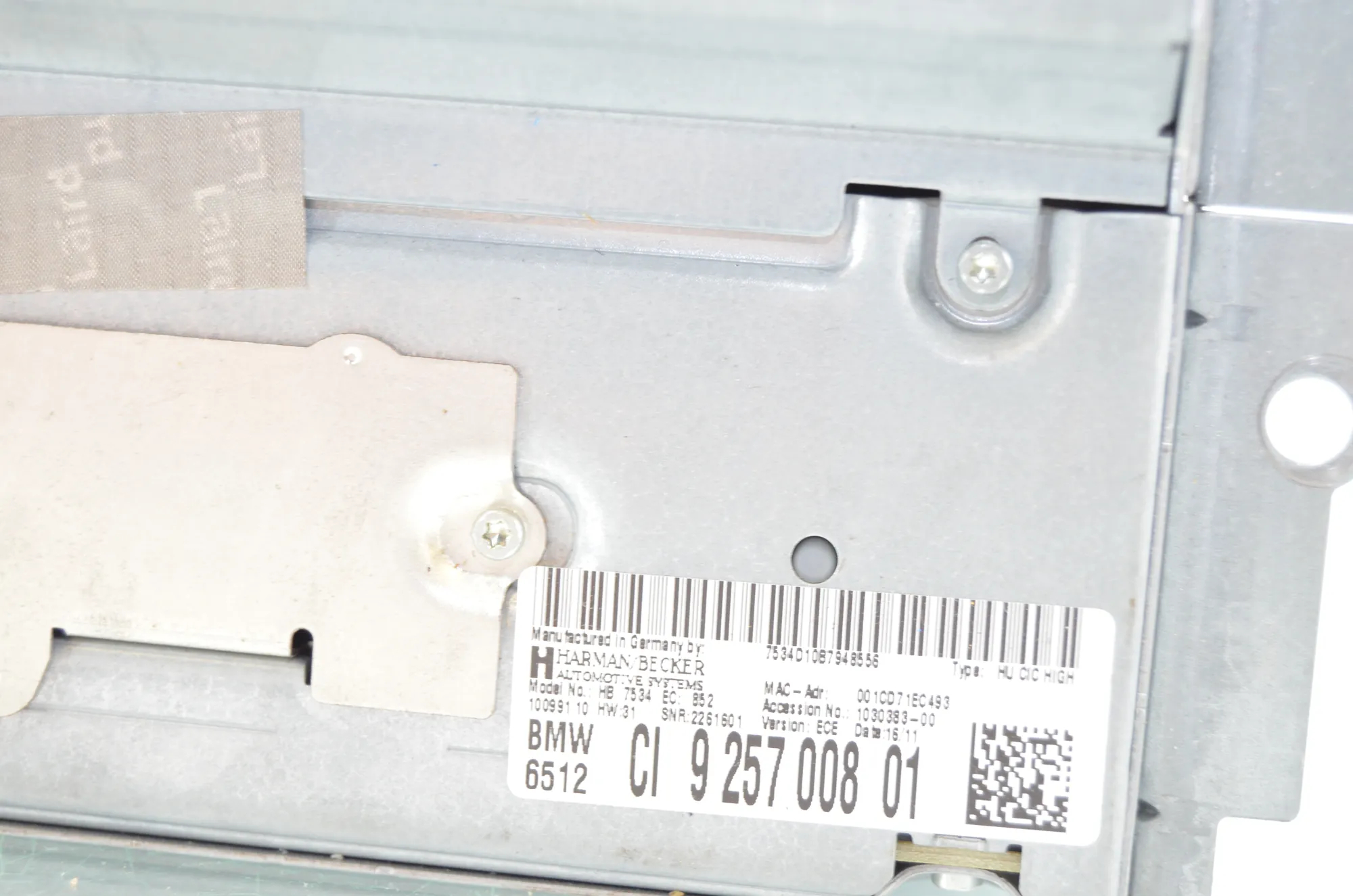 Navigation System – OEM 9206444 · BMW 5 Touring (F11) 530 d xDrive 2011 – 10