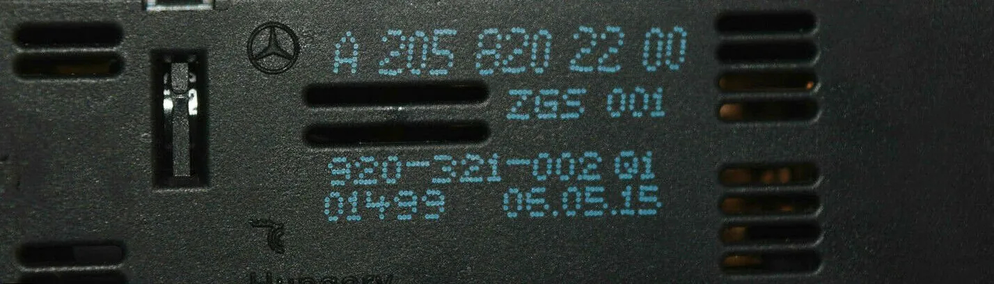 Other Control Units – OEM A2058202200 · MERCEDES-BENZ C T-Model (S205) (2014 - -) C 220 BlueTEC / d (205.204) 2015 – 2