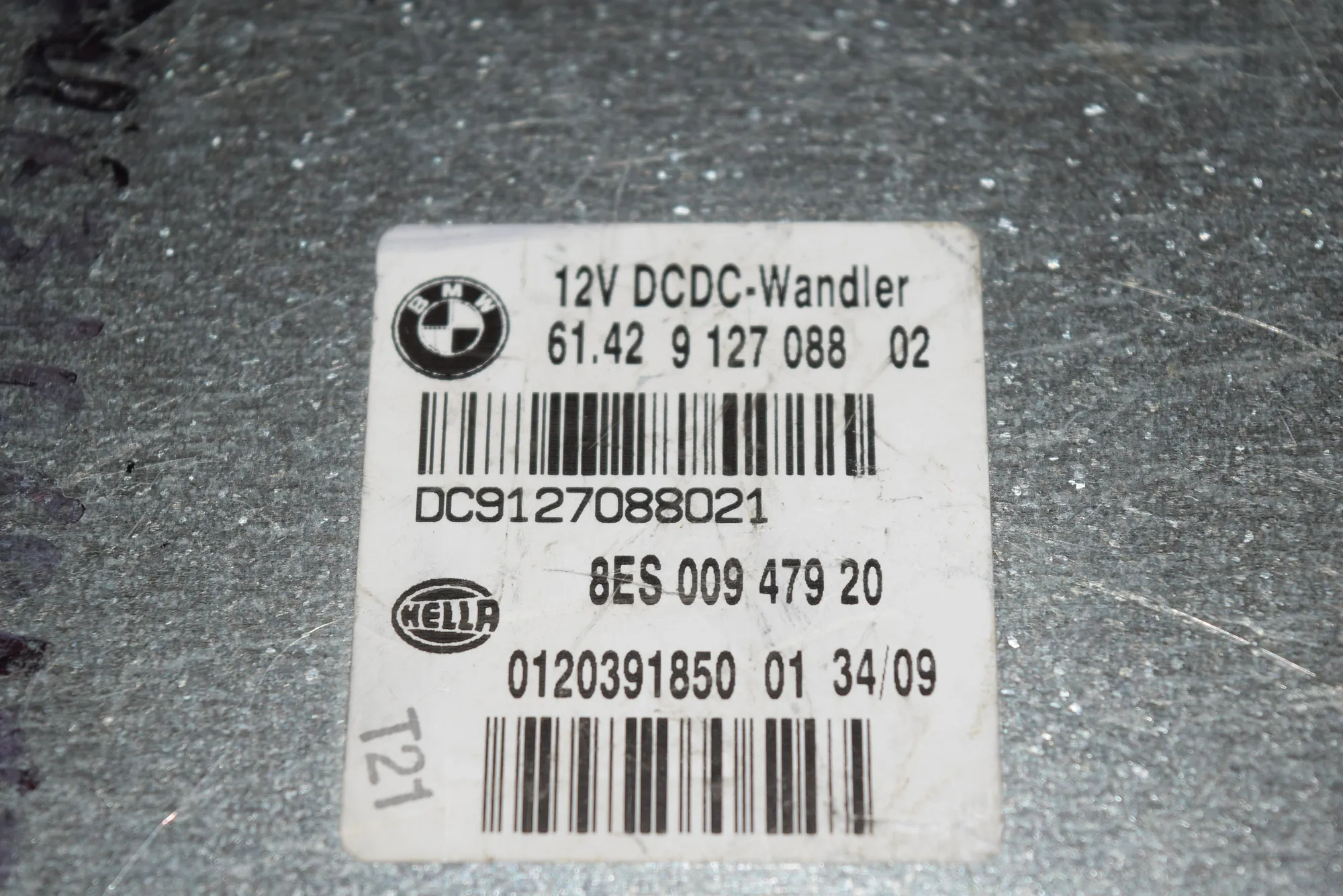 Other Control Units – OEM 9127088 · BMW 3 Touring (E91) BMW 3 Touring (E91) 320 d 2009 – 4