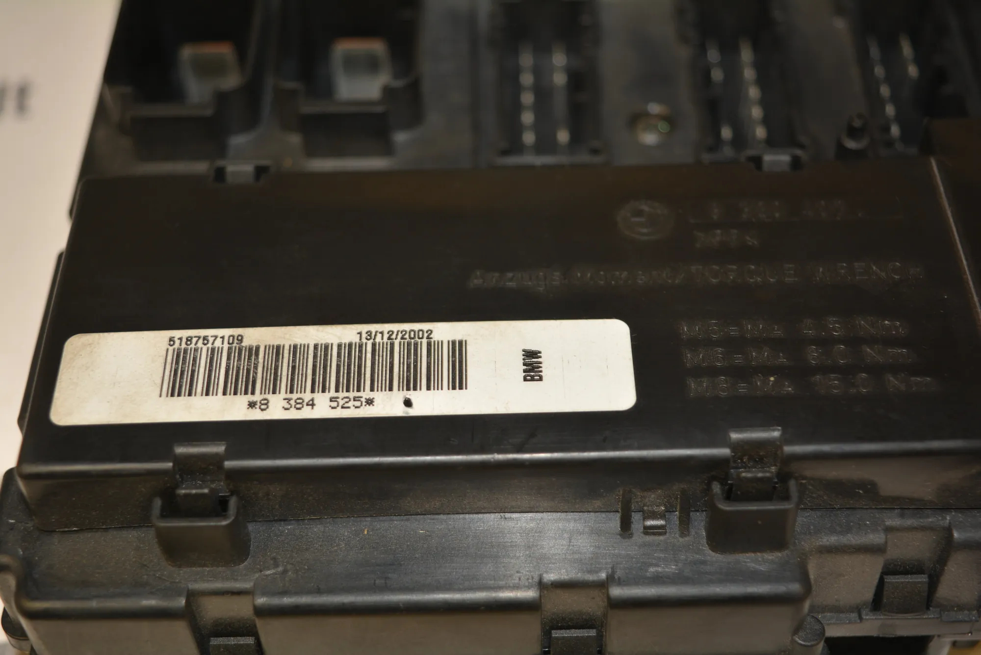 Fuse Box – OEM 8384525 · BMW X5 (E53) 3.0 d 2003 – 7