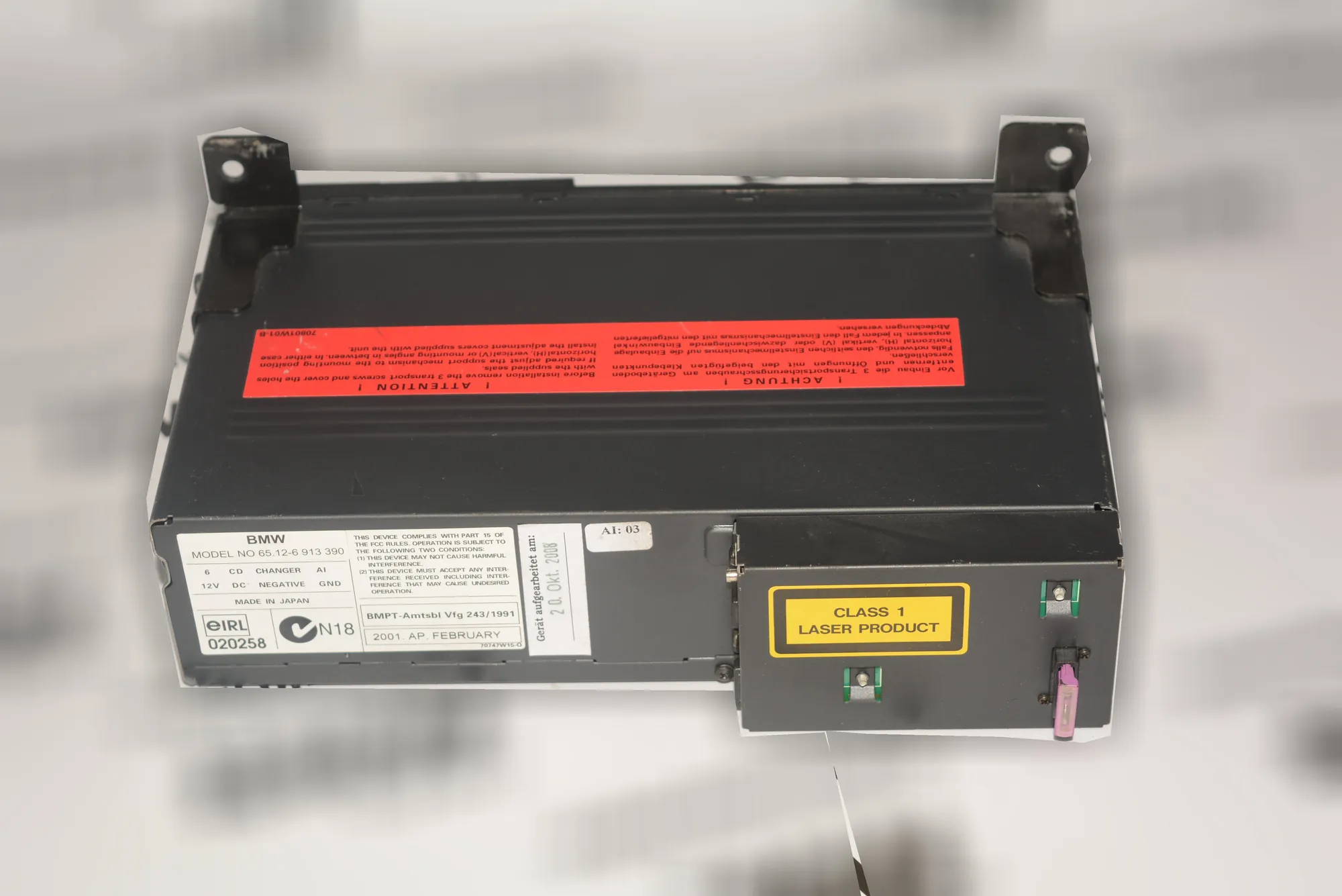 CD Changer – OEM 6913390 · BMW X5 (E53) 3.0 d 2004 – 3