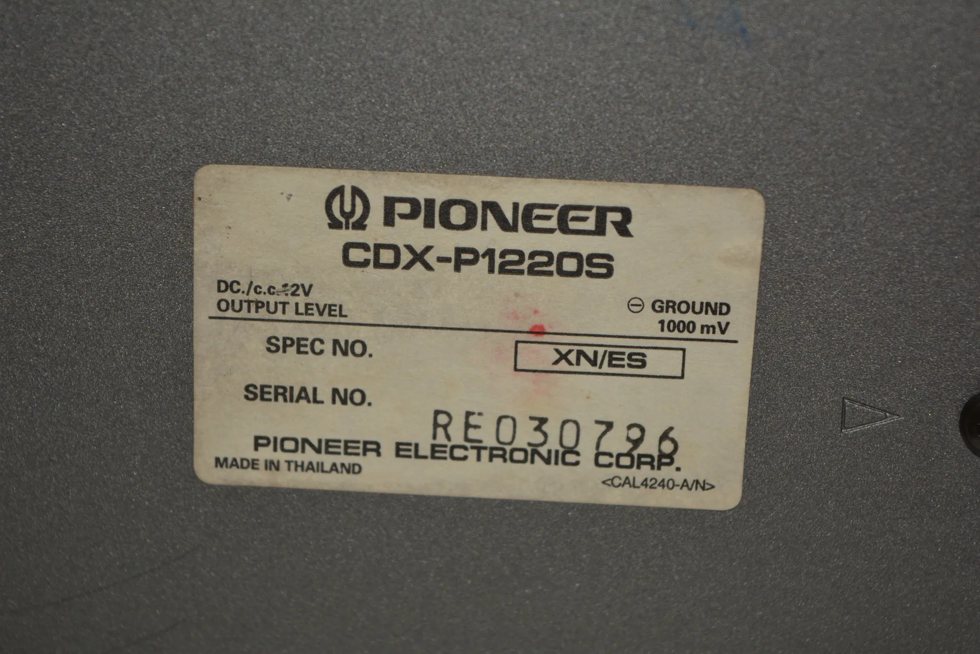 CD Changer – OEM CDX-P1220S · BMW 3 (E46) 320 d 2003 – 4