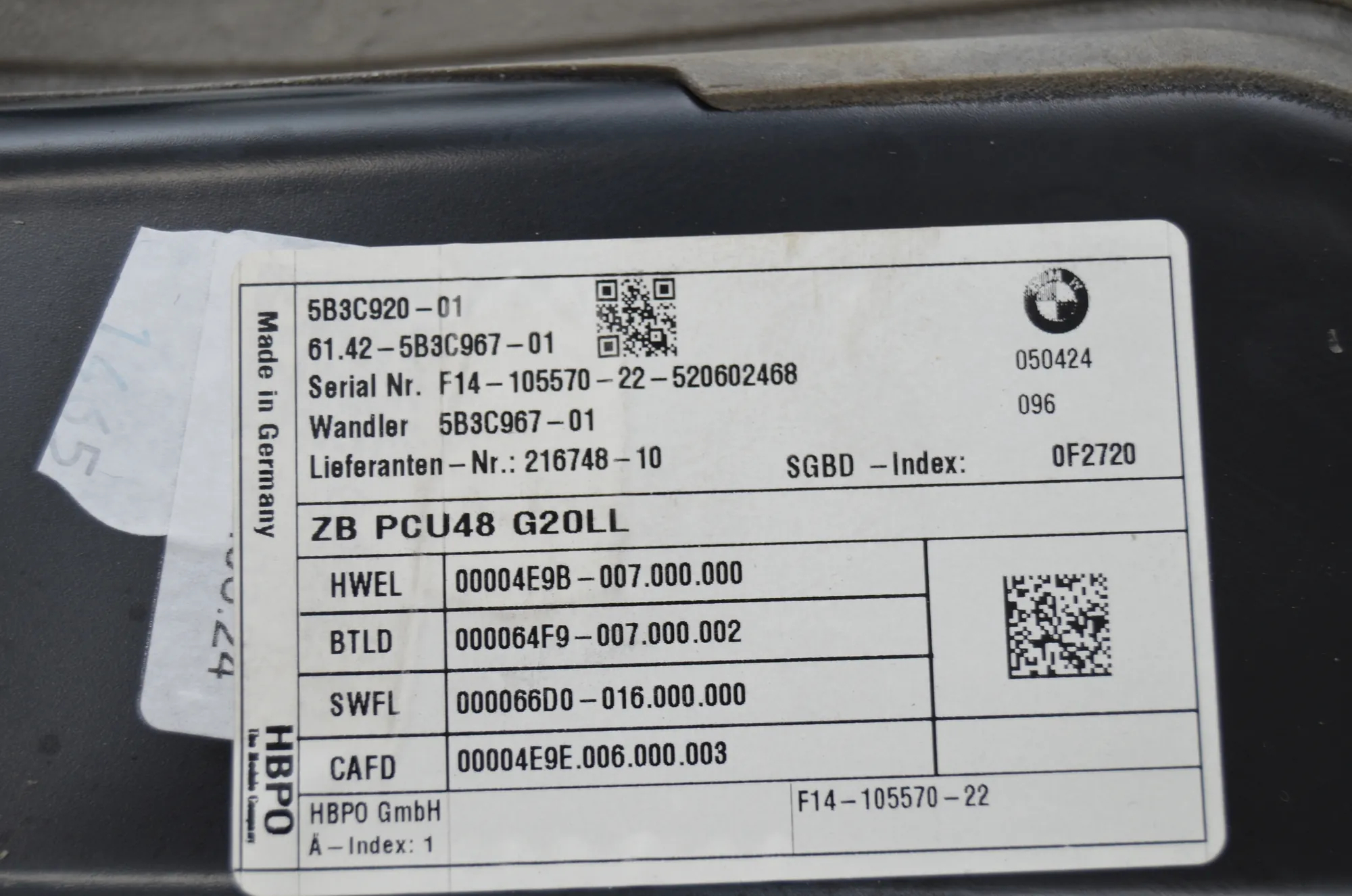 Other Control Units – OEM 5B3C920 · BMW 3 Touring (G21) (2019 - -) 320 d 2024 – 5