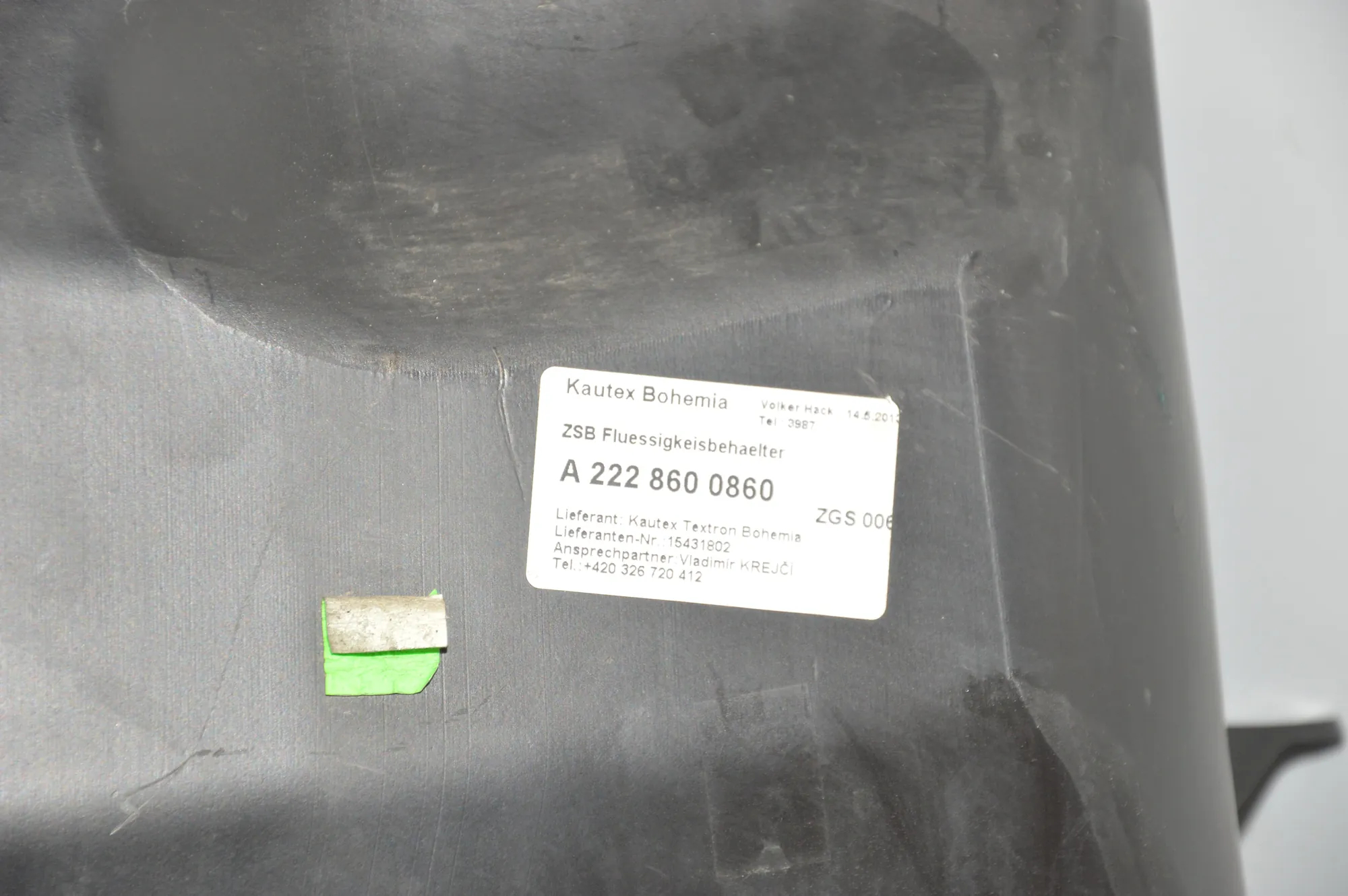 Window Washer Tank – OEM A2228600860 · MERCEDES-BENZ S (W222, V222, X222) (2013 - -) S 350 BlueTEC / d (222.132, 222.032, 222.123) 2013 – 3