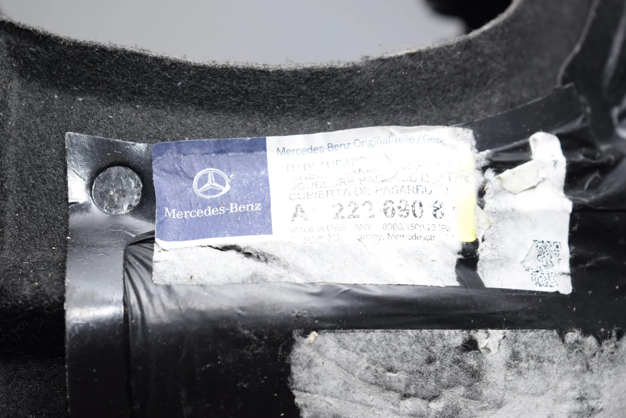 Rear Left Arch Liner – OEM A2226908 · MERCEDES-BENZ S (W222, V222, X222) (2013 - -) S 350 BlueTEC / d (222.132, 222.032, 222.123) 2013 – 7