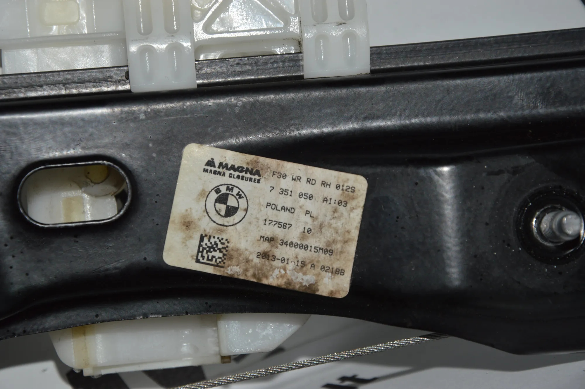Rear Right Door Window Regulator – OEM 7351050 · BMW 3 Touring (F31) 320 d 2013 – 2
