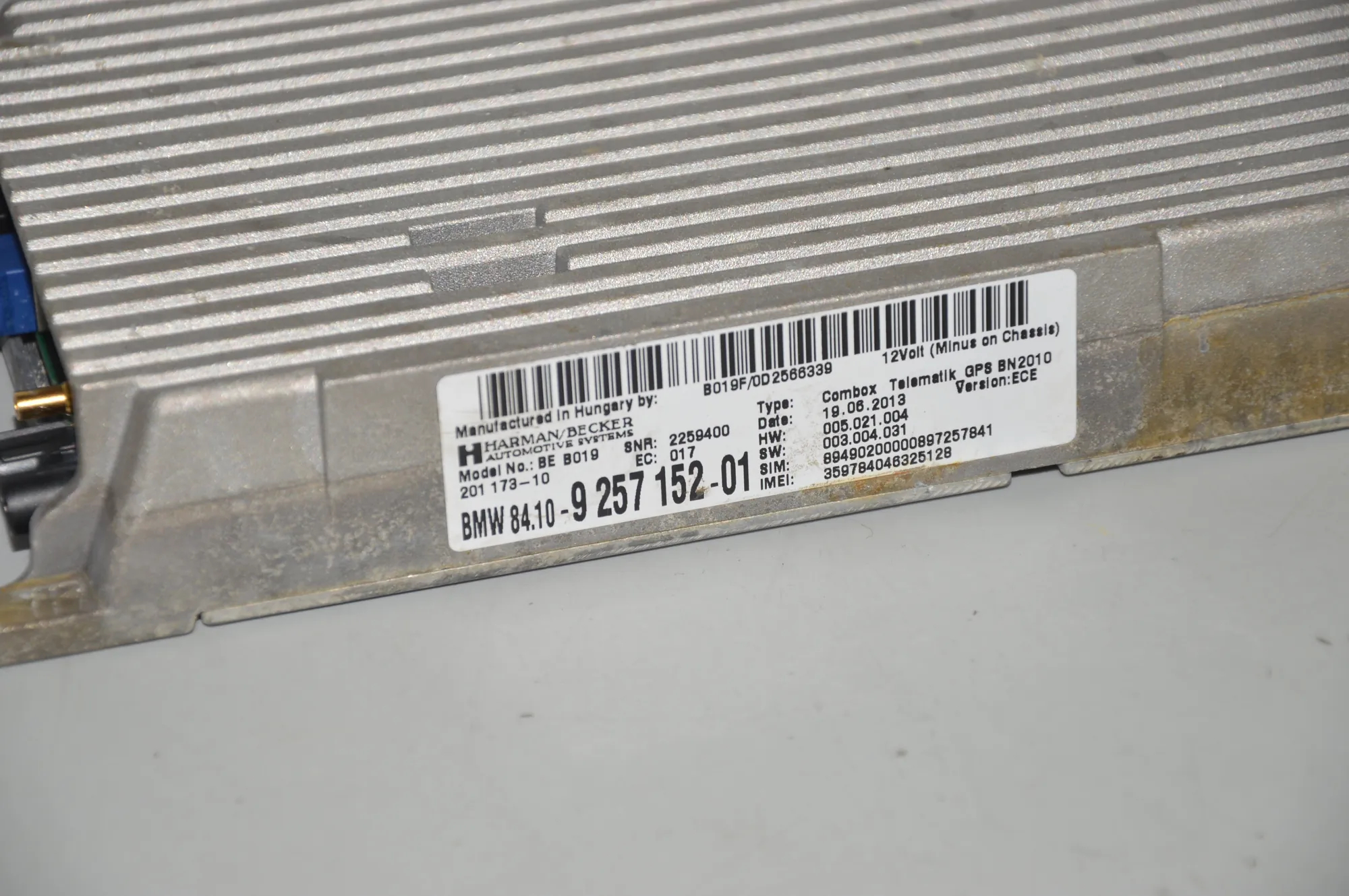 Bluetooth Control Unit – OEM 9257152 · BMW 3 (F30, F80) 320 d xDrive 2013 – 4